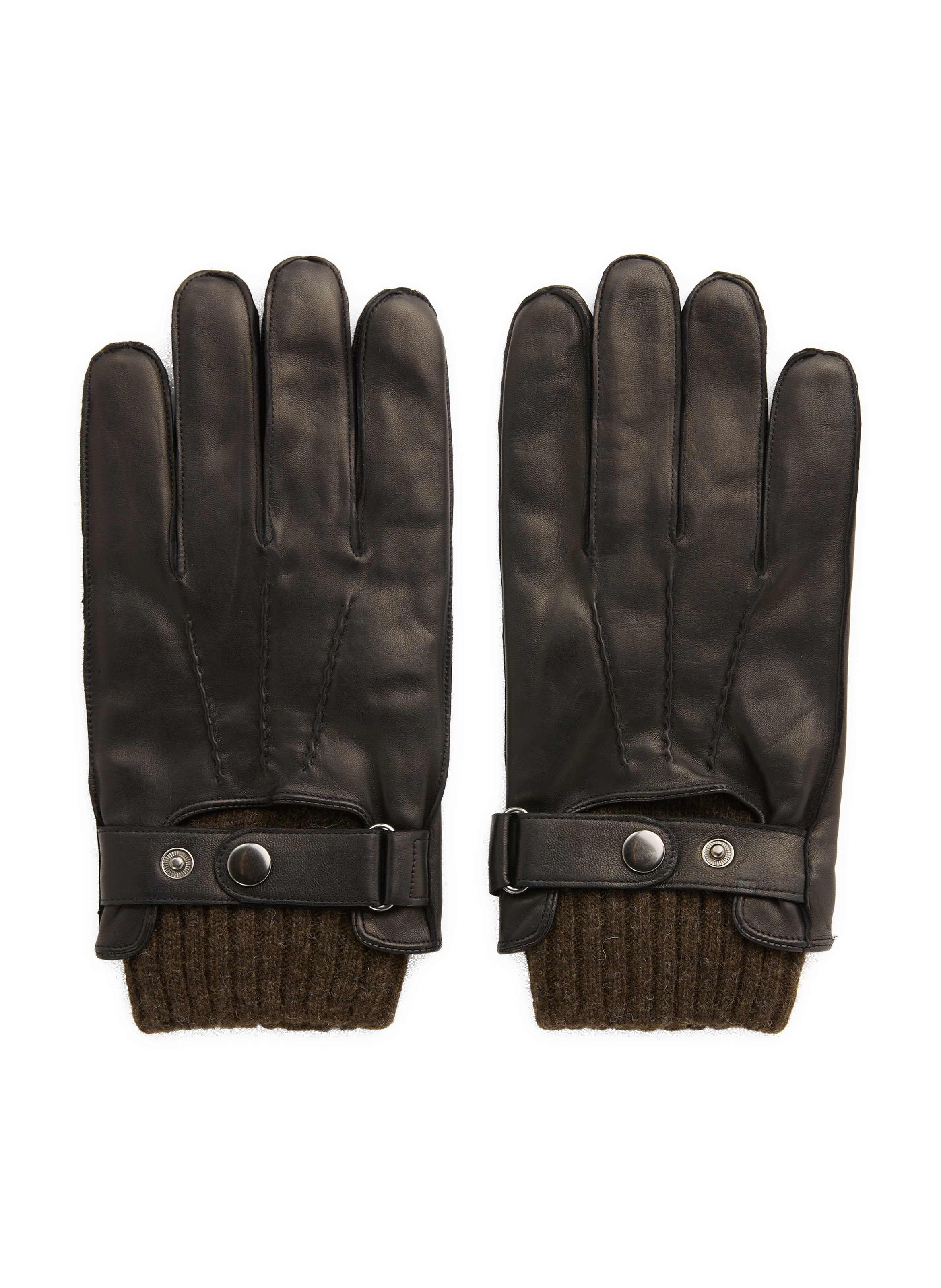 MONSIEUR CHARLI Leather gloves  Brown