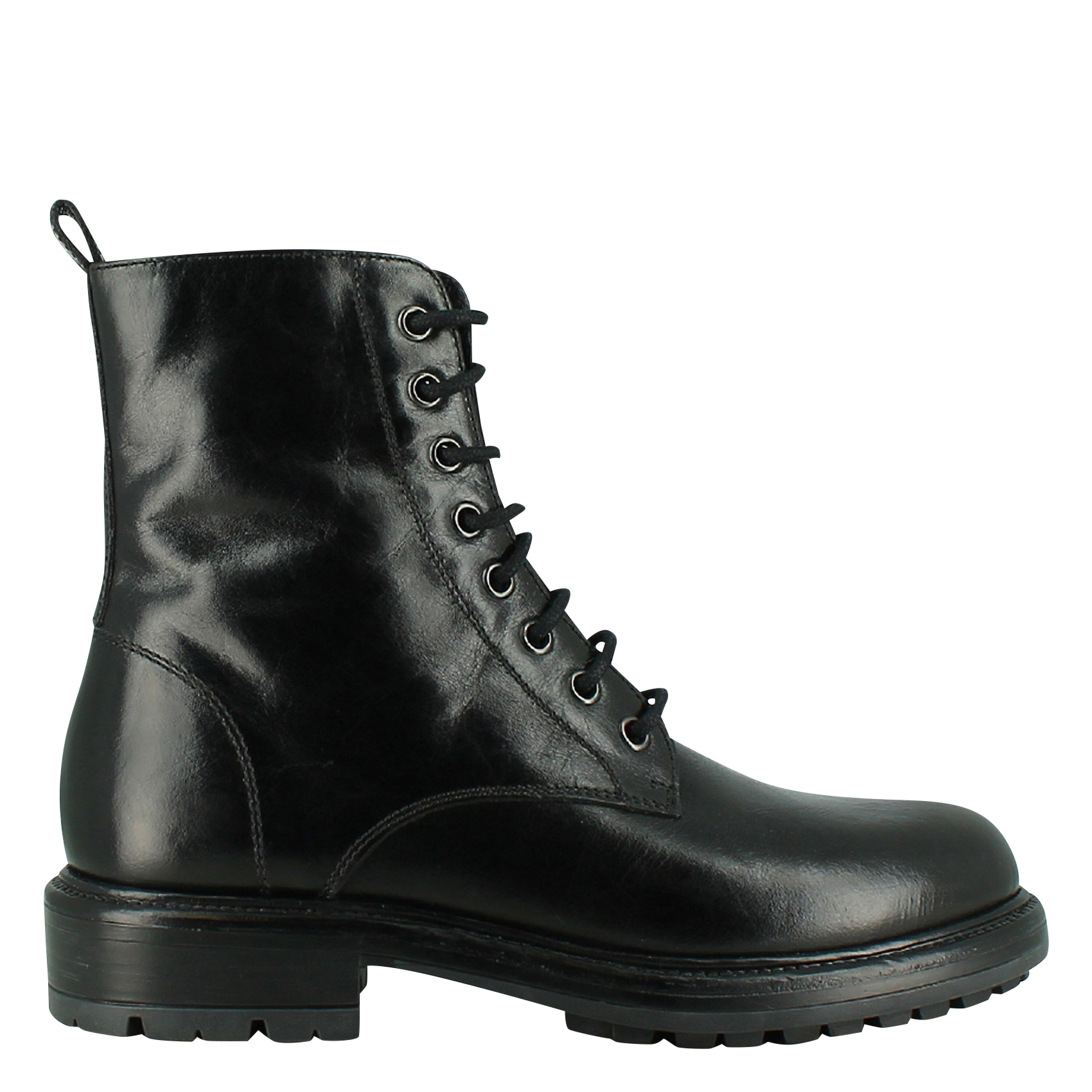 Boots à lacets crantées en cuir celimene JONAK Noir