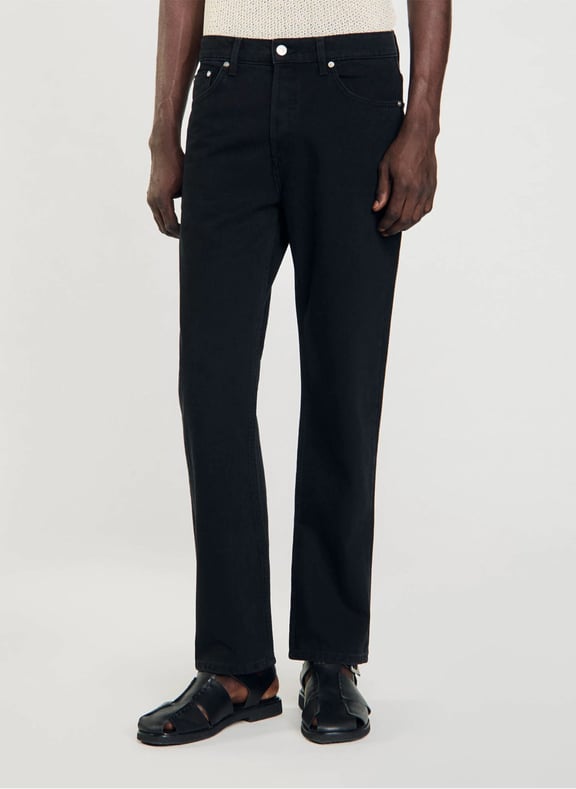 Jean droit en coton Noir by SANDRO SANDRO Jean droit en coton Noir
