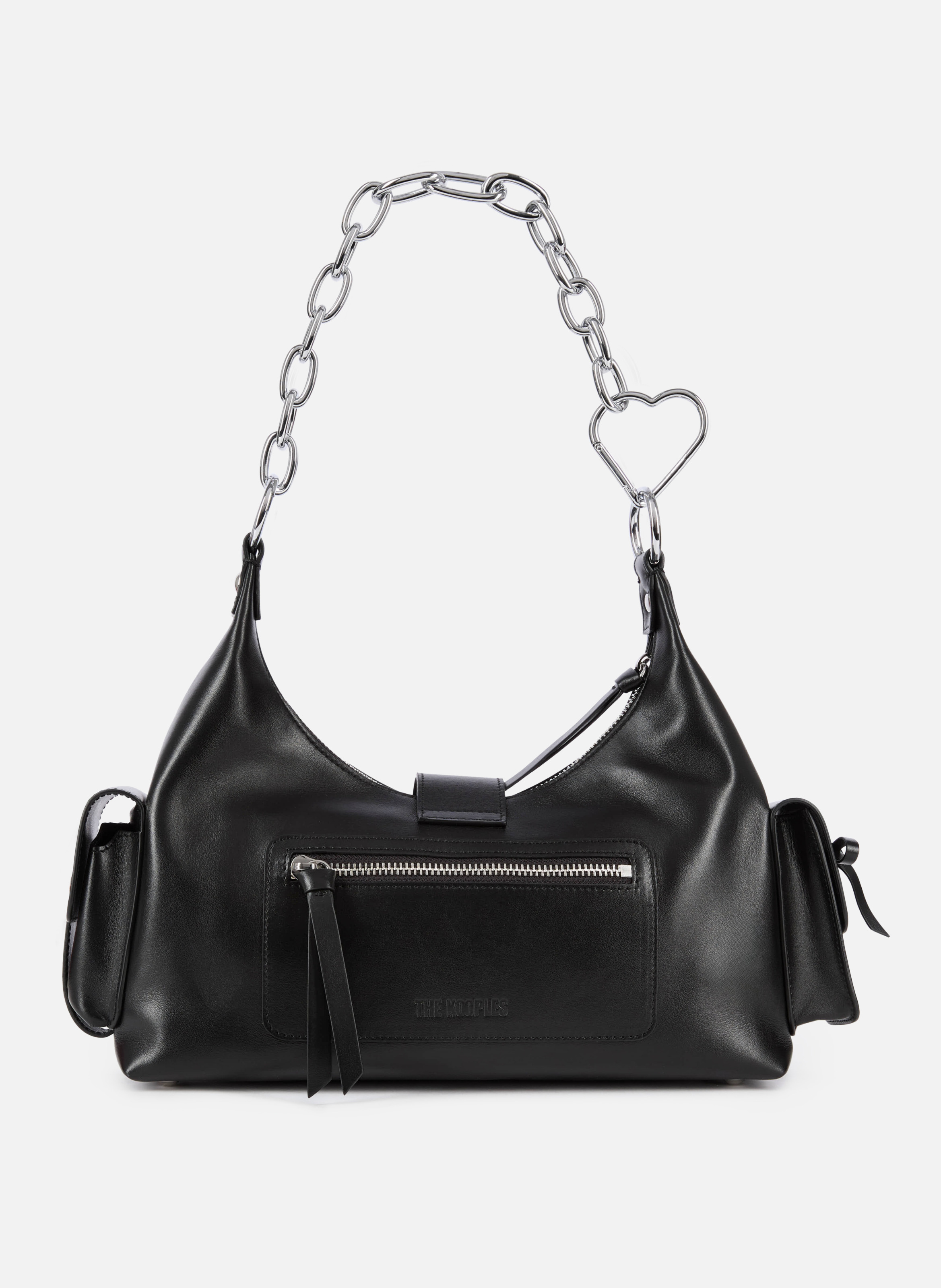 Sac amelia chaîne en cuir lisse THE KOOPLES Noir