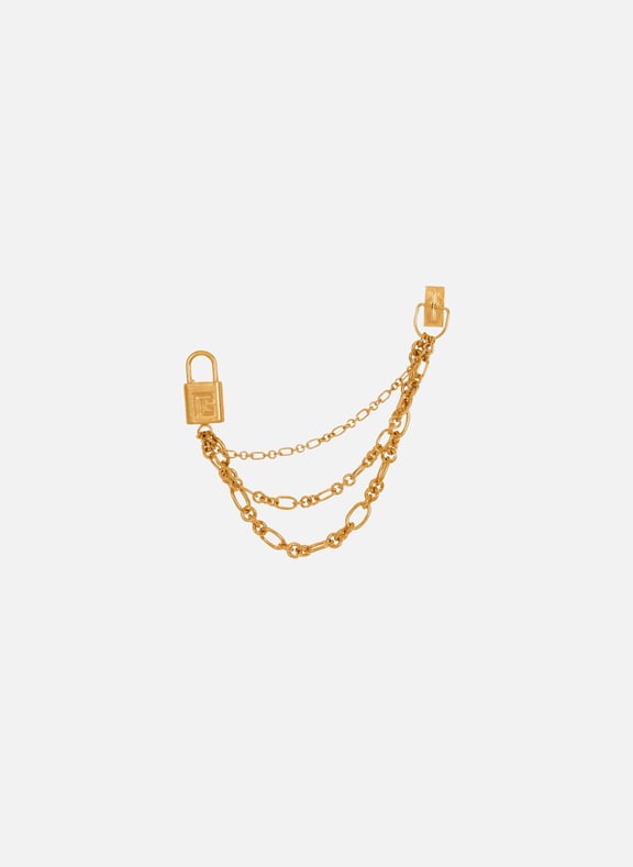 Broche sync en laiton avec chaînes Doré by BALMAIN BALMAIN Broche sync en laiton avec chaînes Doré