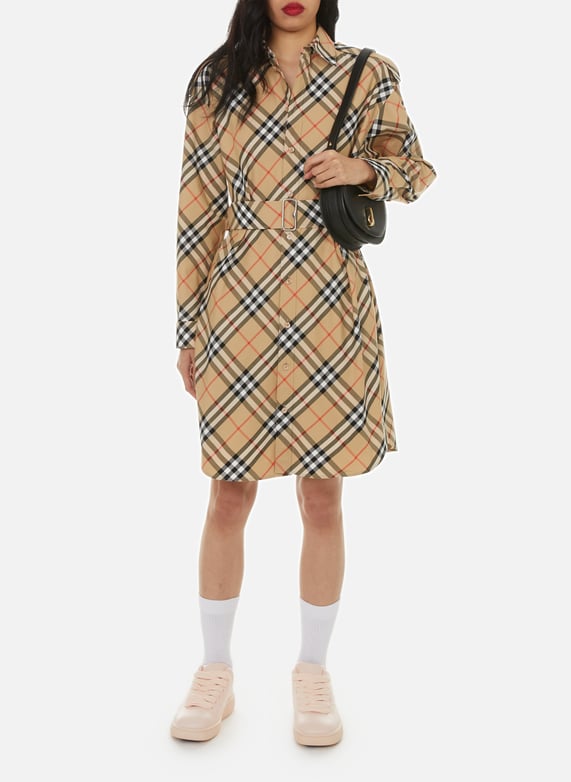 Plaid Dress Tight Burberry Dress Check Mini Dress Burberry Women