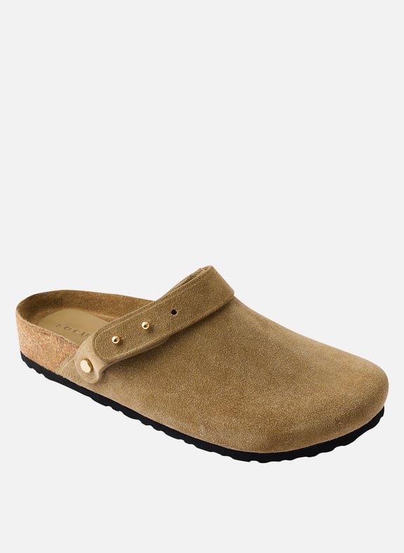 Sabots plats en cuir sleepy Beige by SOEUR SOEUR Sabots plats en cuir sleepy Beige