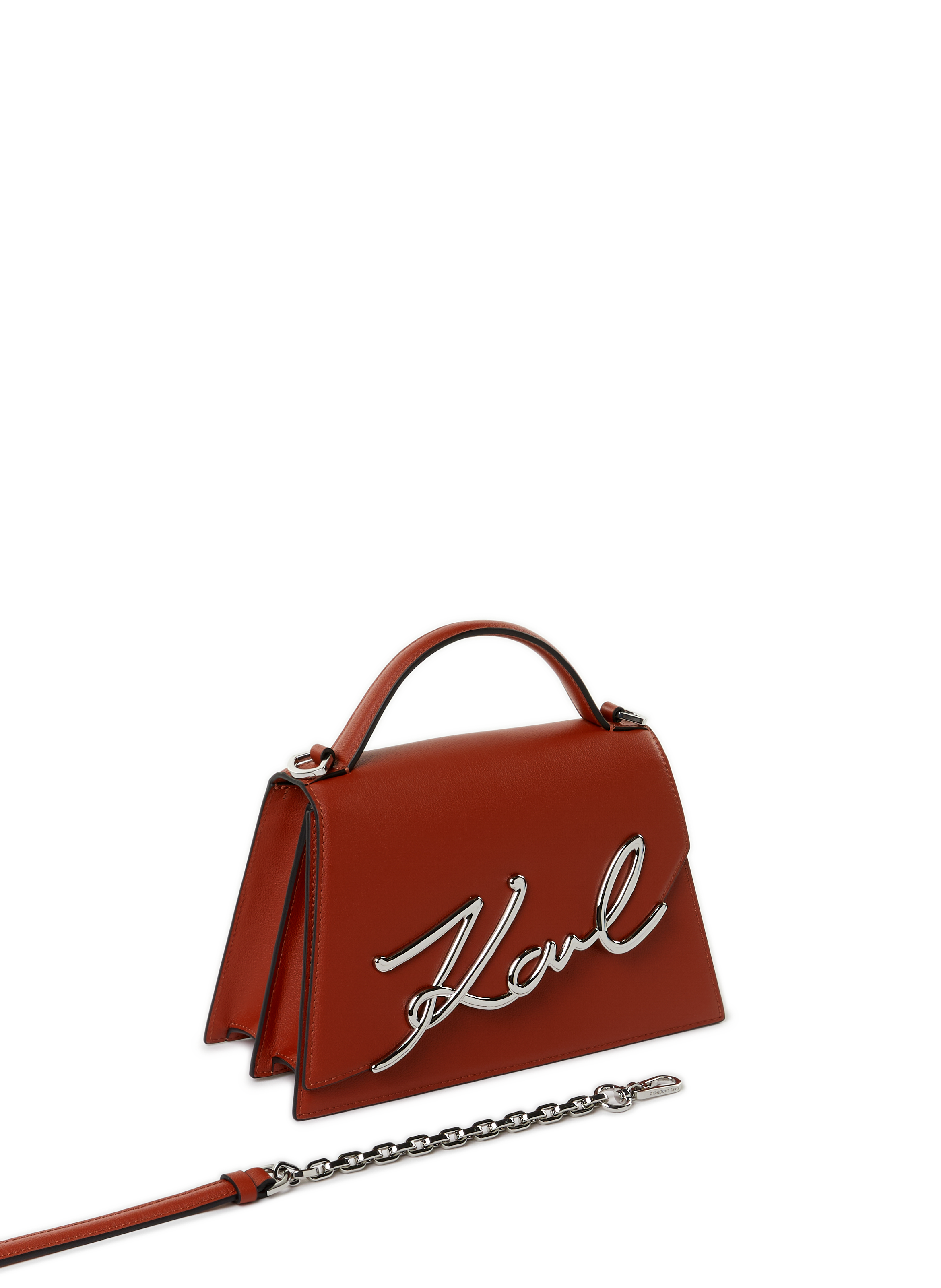 Sac à main en cuir KARL LAGERFELD Rouge