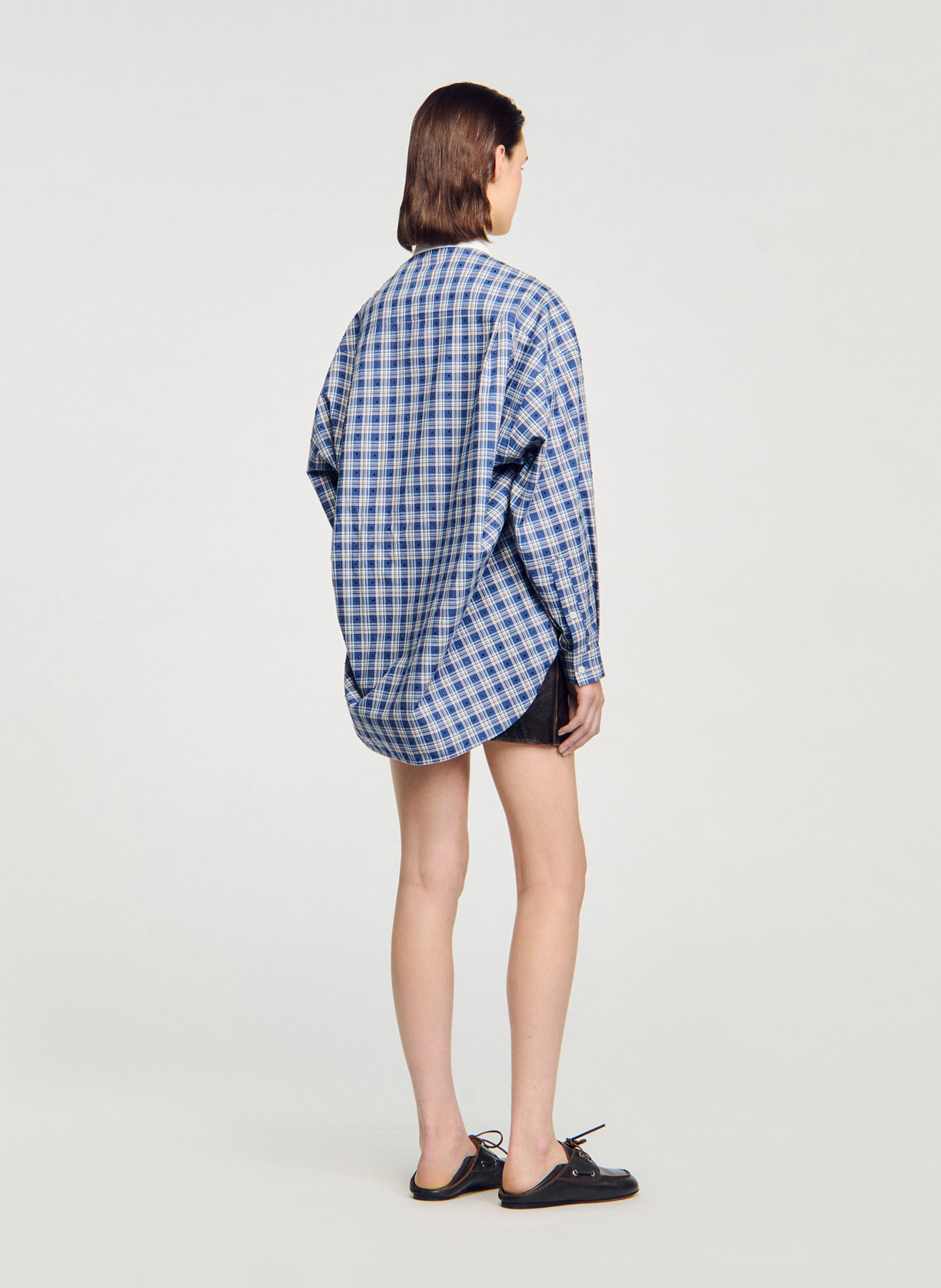 Chemise col classique en coton SANDRO Bleu