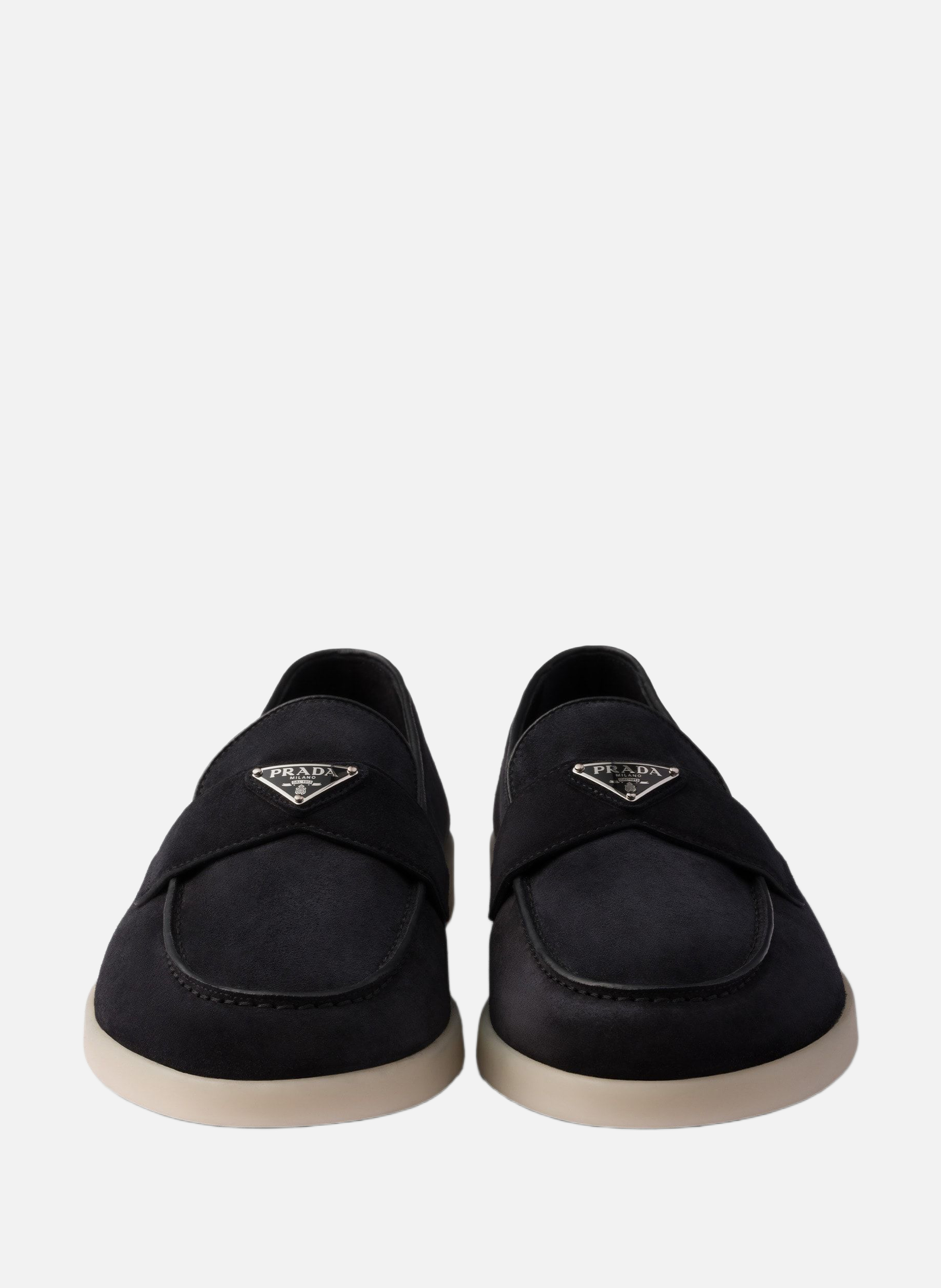 Mocassins en veau velours PRADA Noir