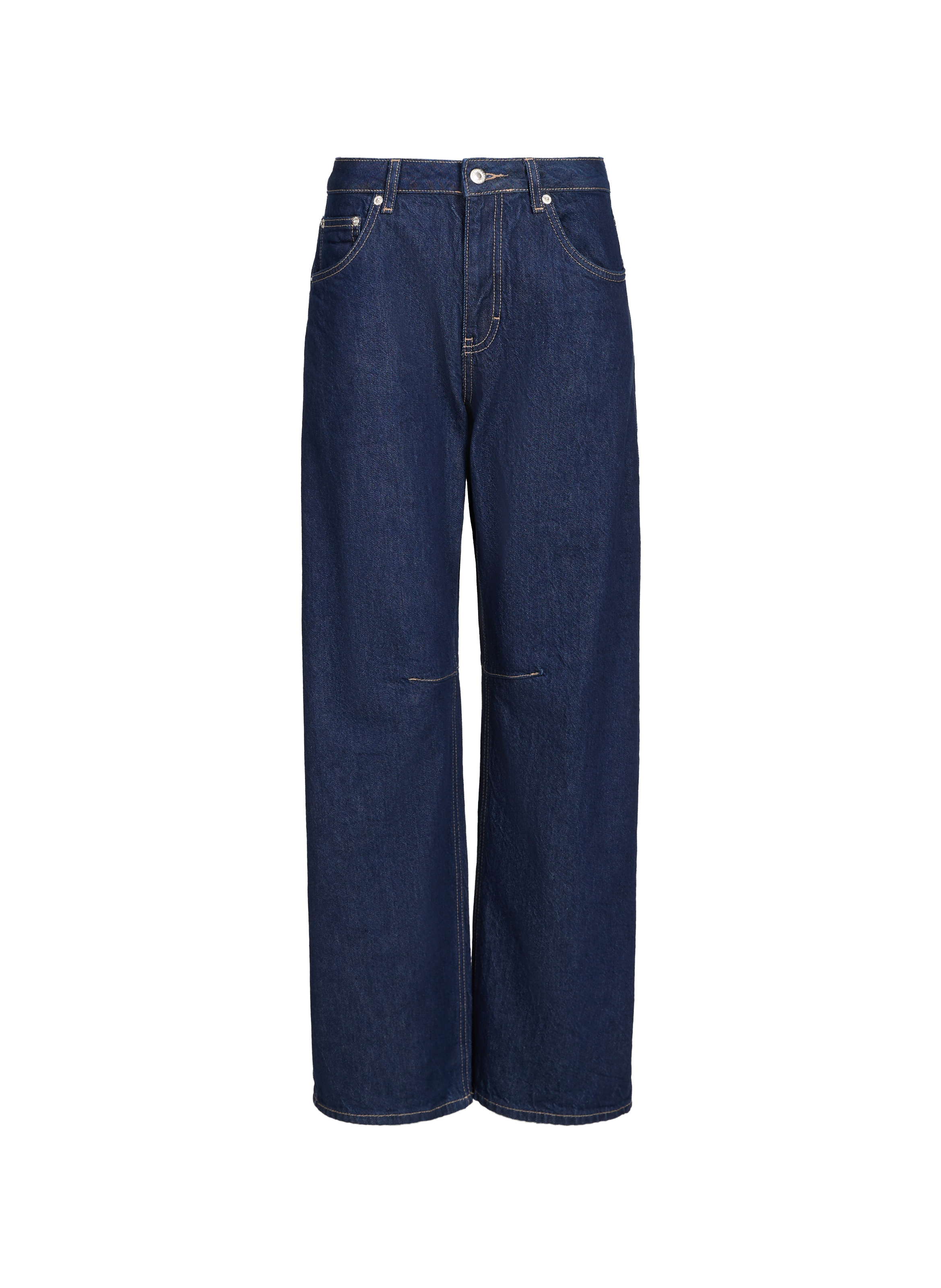 Jean large en coton TOPSHOP Bleu