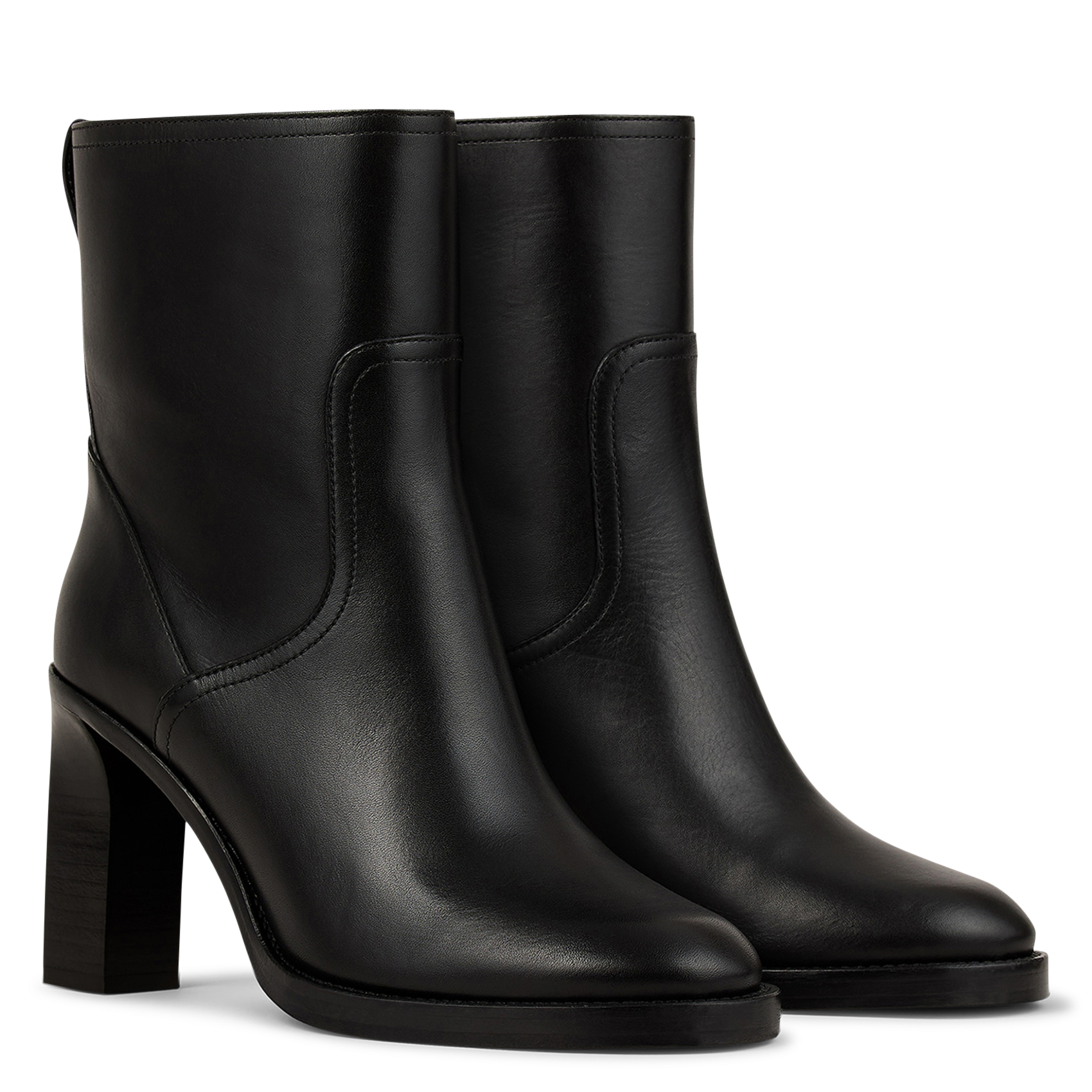 Bottines en cuir clarosa Noir