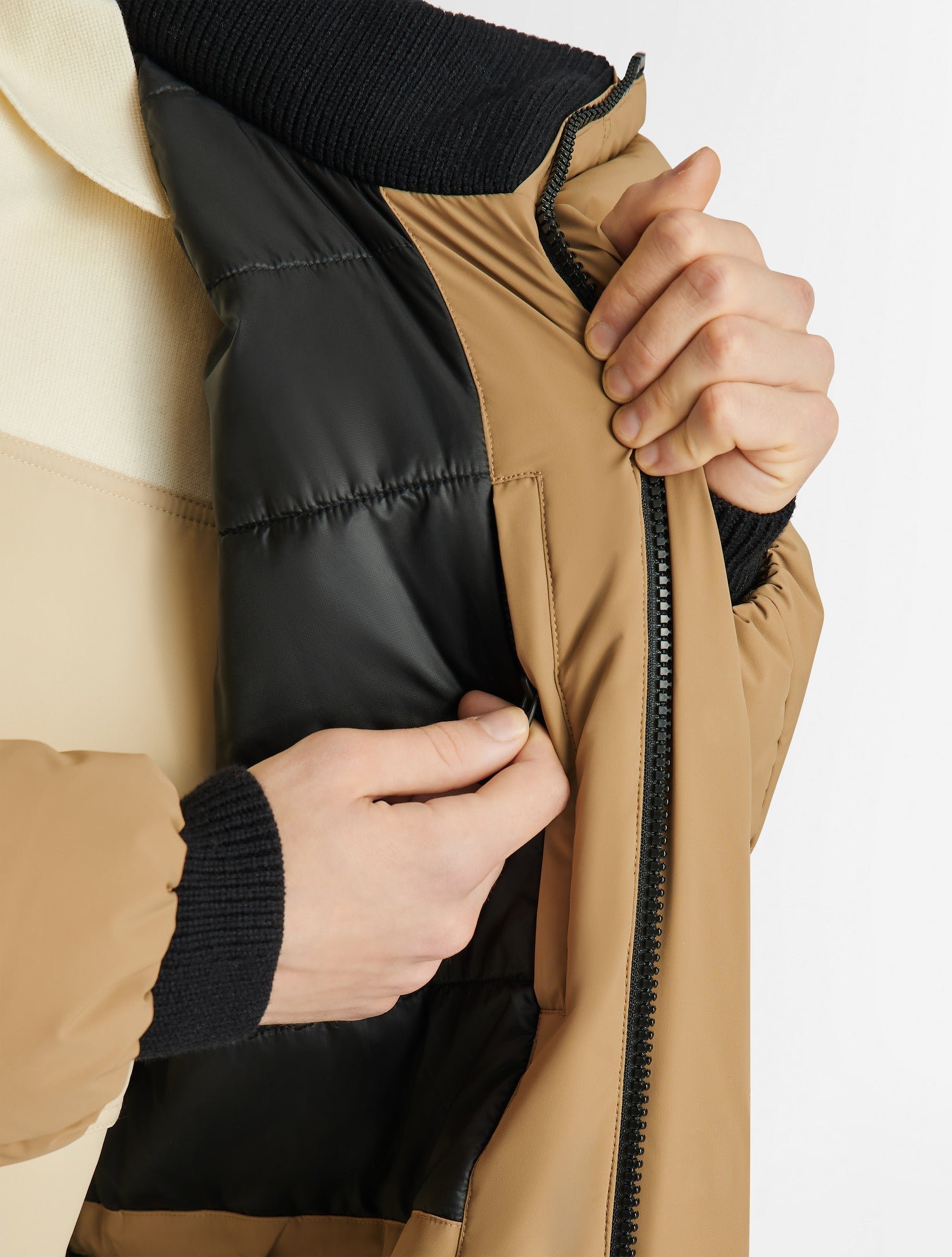 Doudoune atildo col montant coupe ample FUSALP Beige