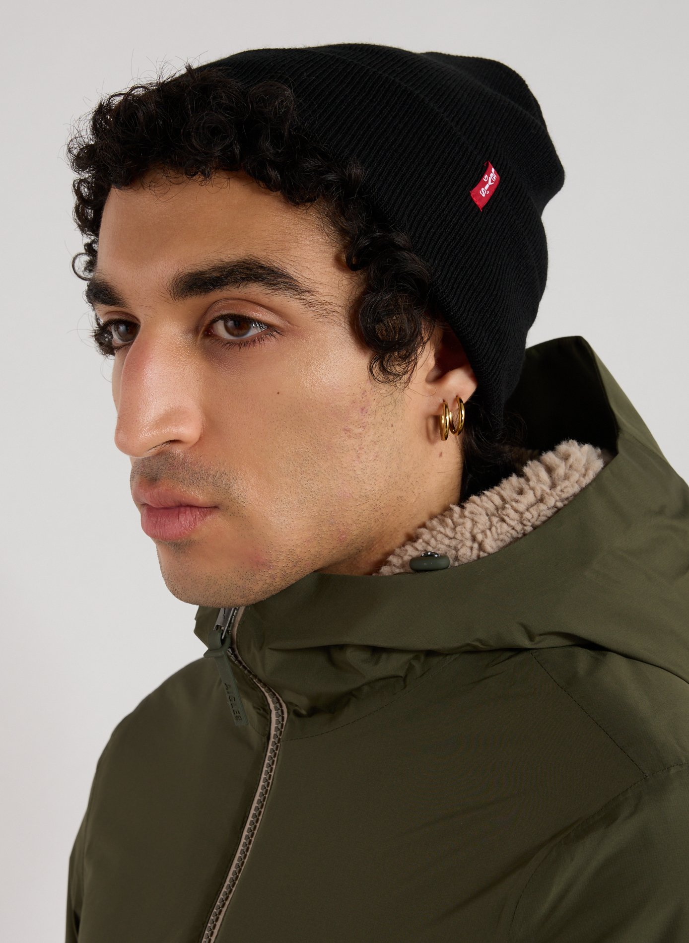 Bonnet à revers LEVIS ACCESSOIRES Noir