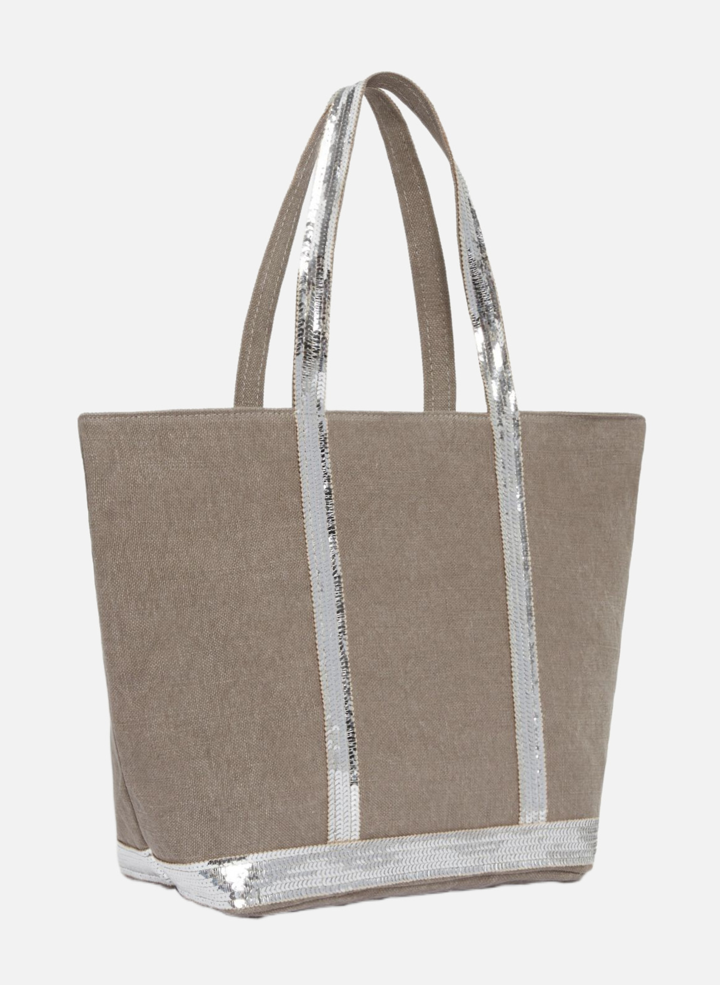 Cabas m zippé en lin VANESSA BRUNO Gris