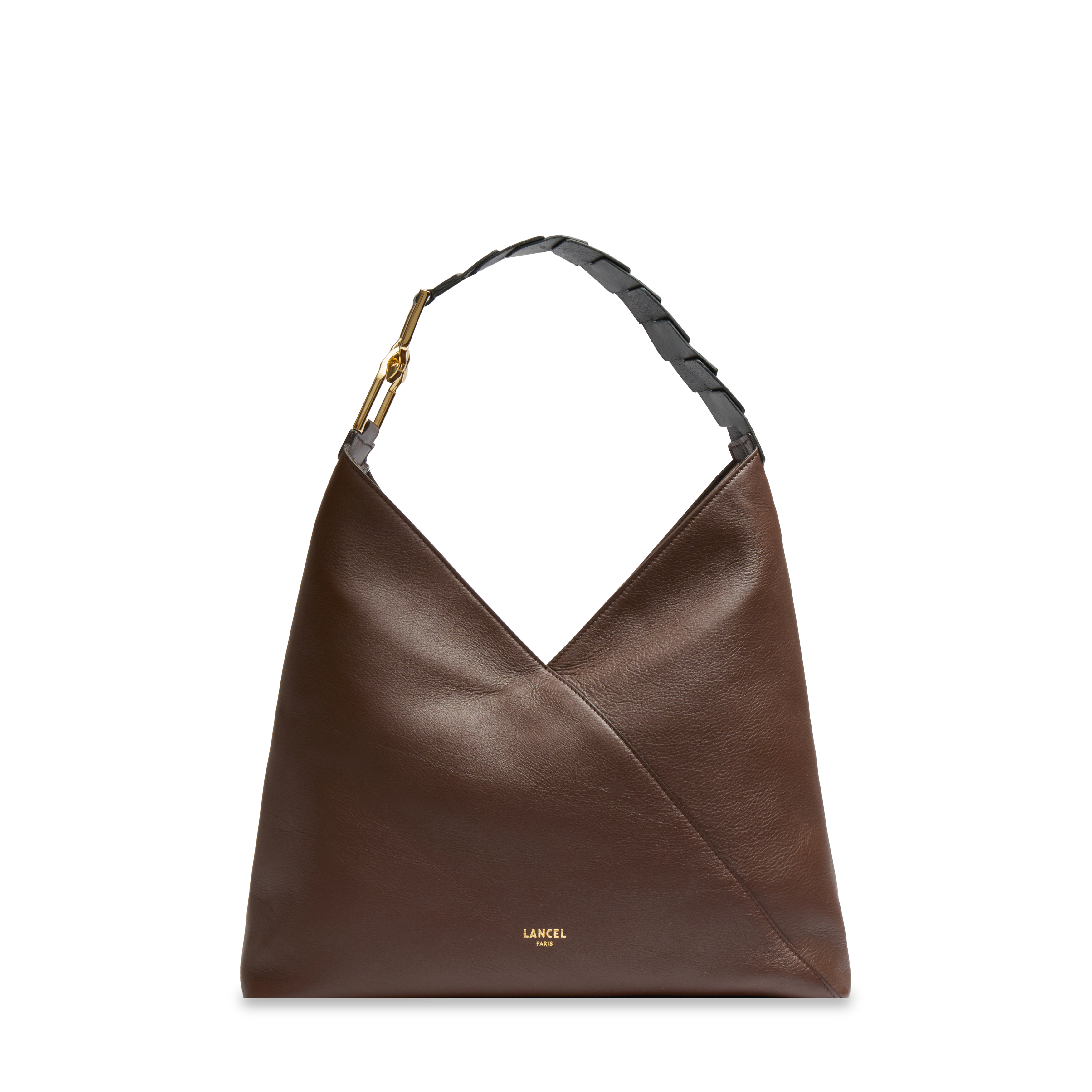 Sac hobo zippé l pagode de lancel en cuir LANCEL Marron