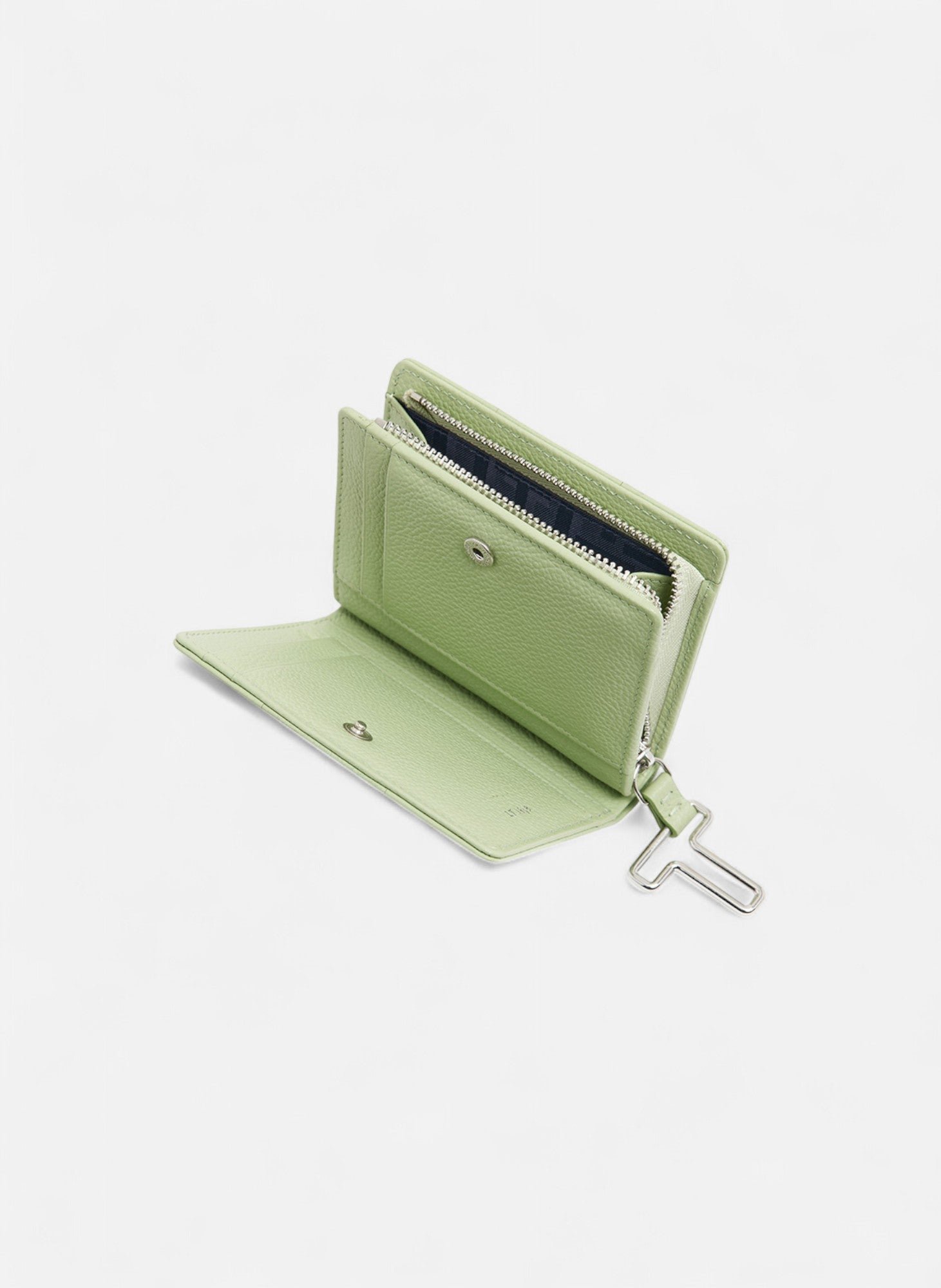 Petit portefeuille juliette en cuir grainé LE TANNEUR Vert