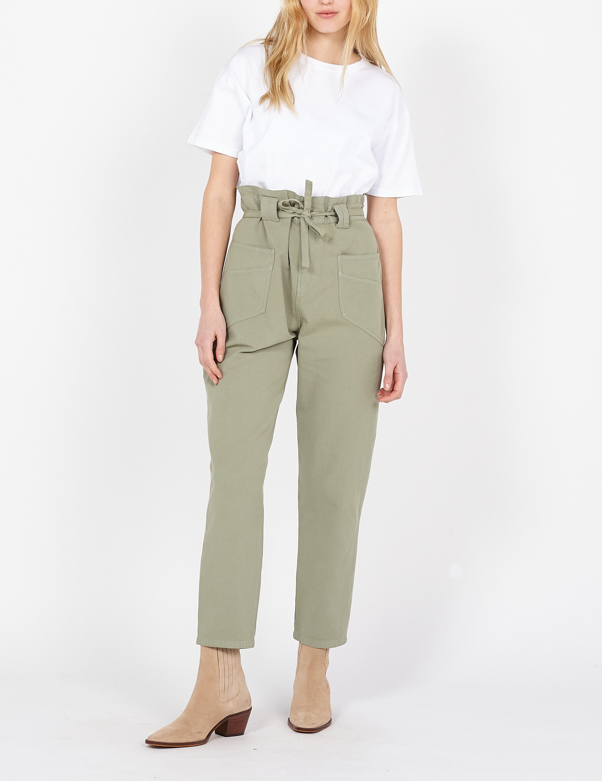 Tee-shirt ample col rond en coton fizvalley AMERICAN VINTAGE Blanc