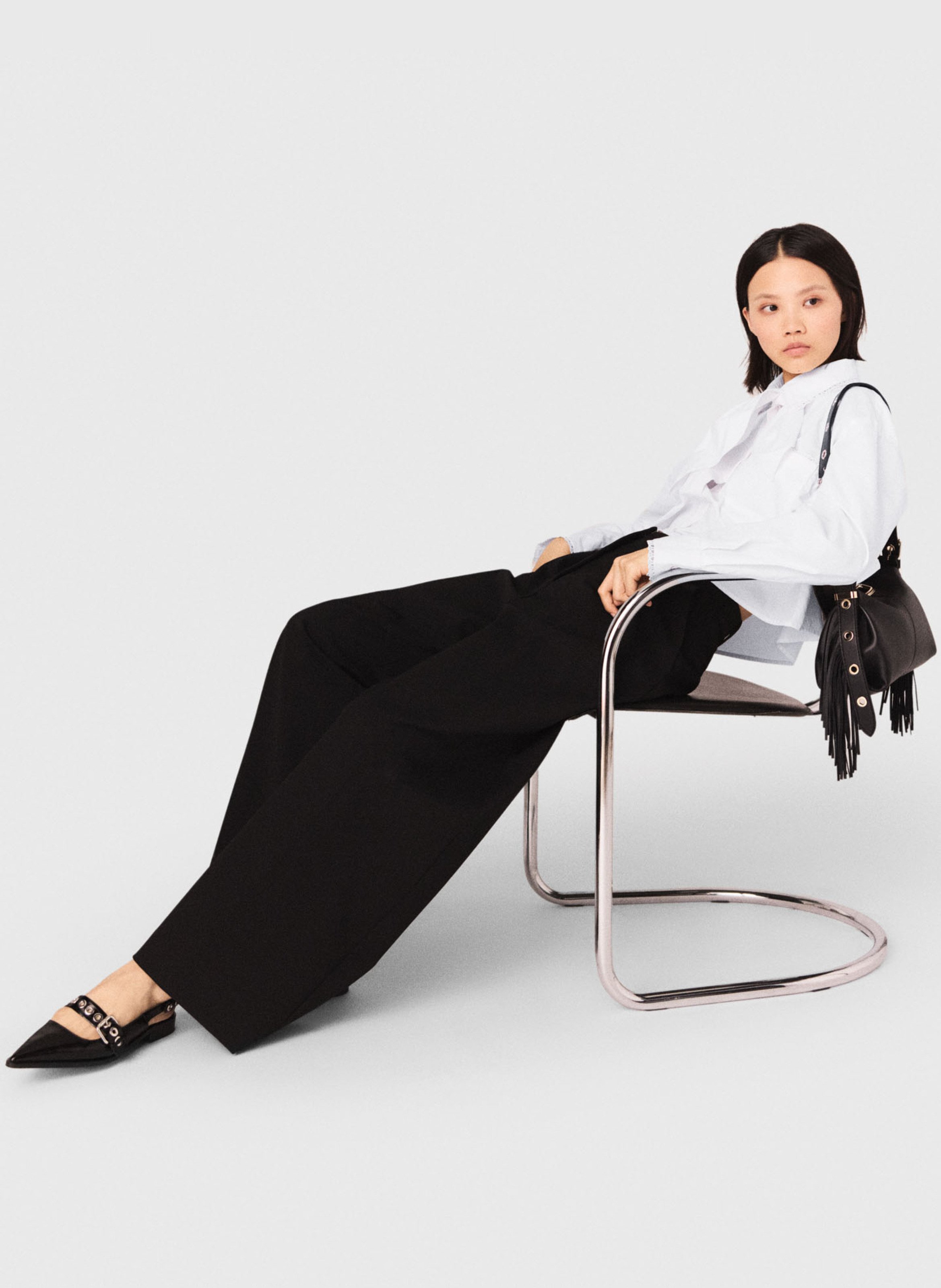 Pantalon palazzo MAJE Noir