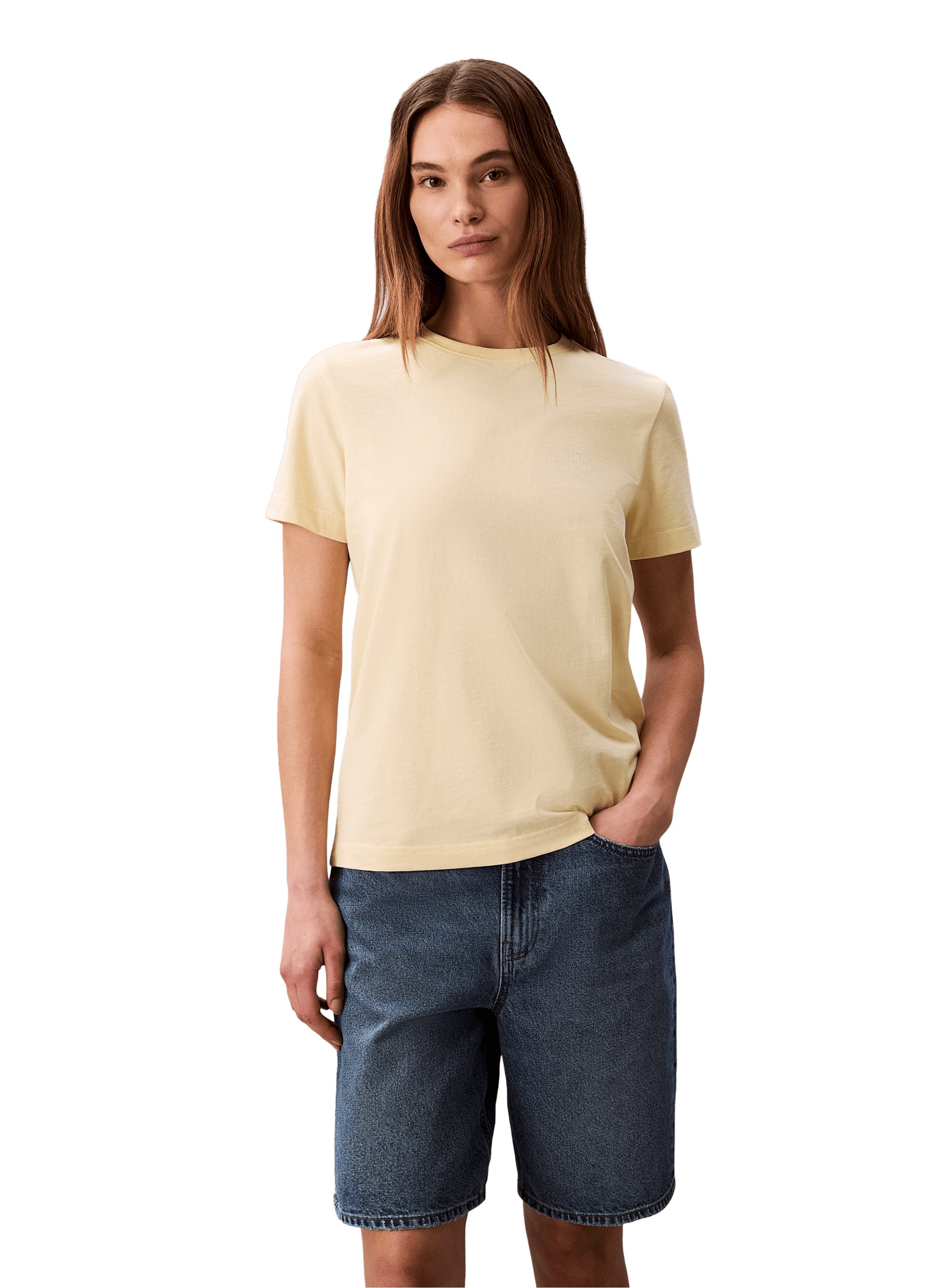Classic Cotton T-Shirt CALVIN KLEIN Yellow