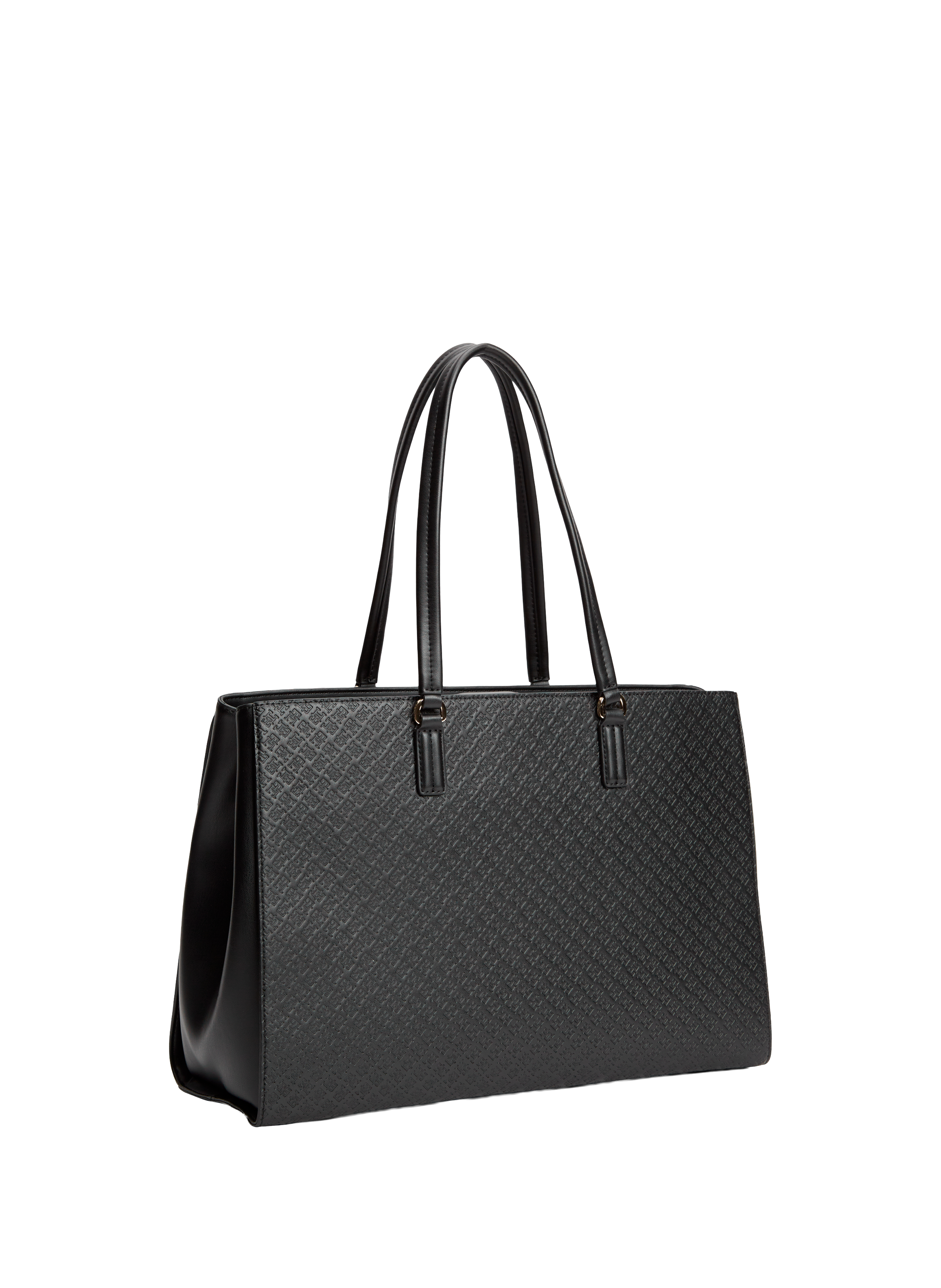 Sac à main à monogramme TH TOMMY HILFIGER Noir