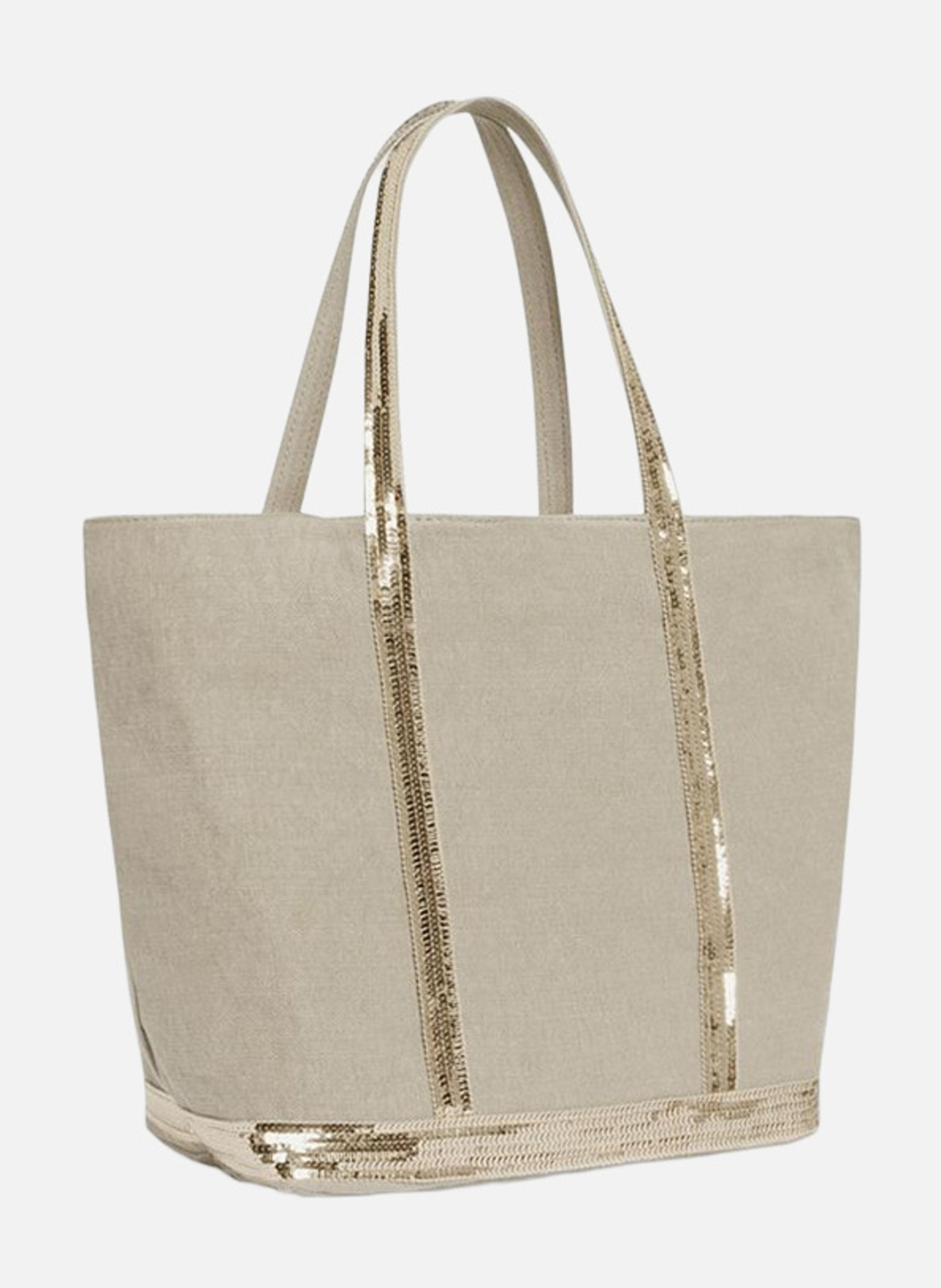 Cabas m zippé en lin VANESSA BRUNO Gris