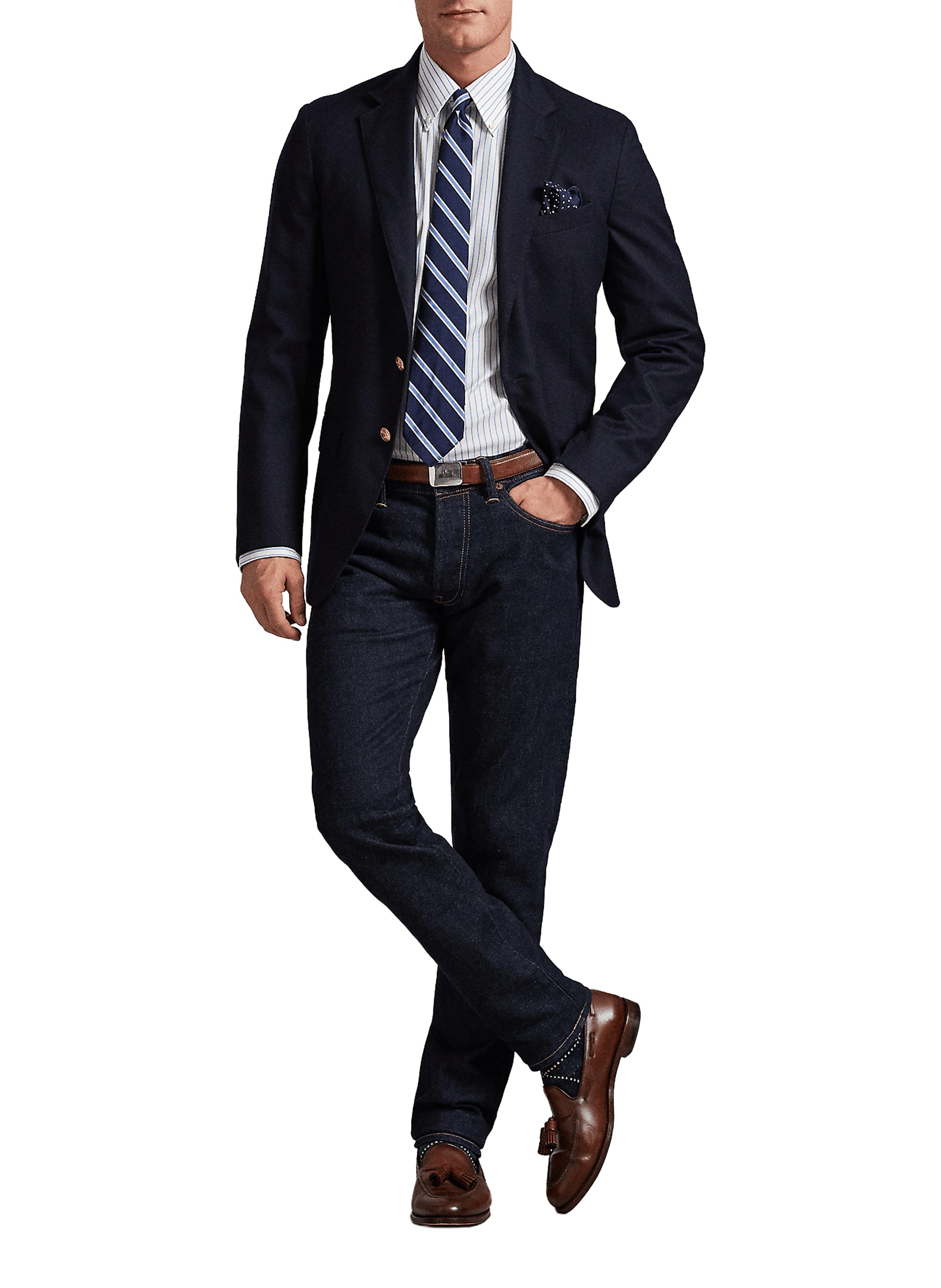 Slim-fit striped cotton shirt POLO RALPH LAUREN White