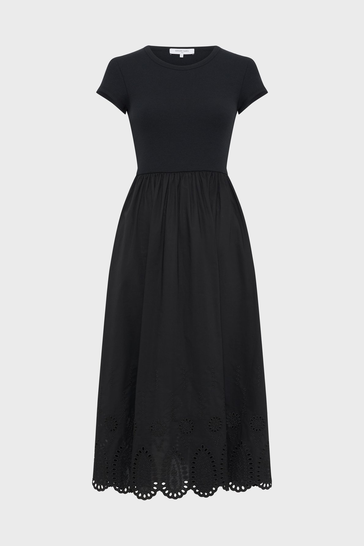 Robe longue bi matière - rynah GERARD DAREL Noir