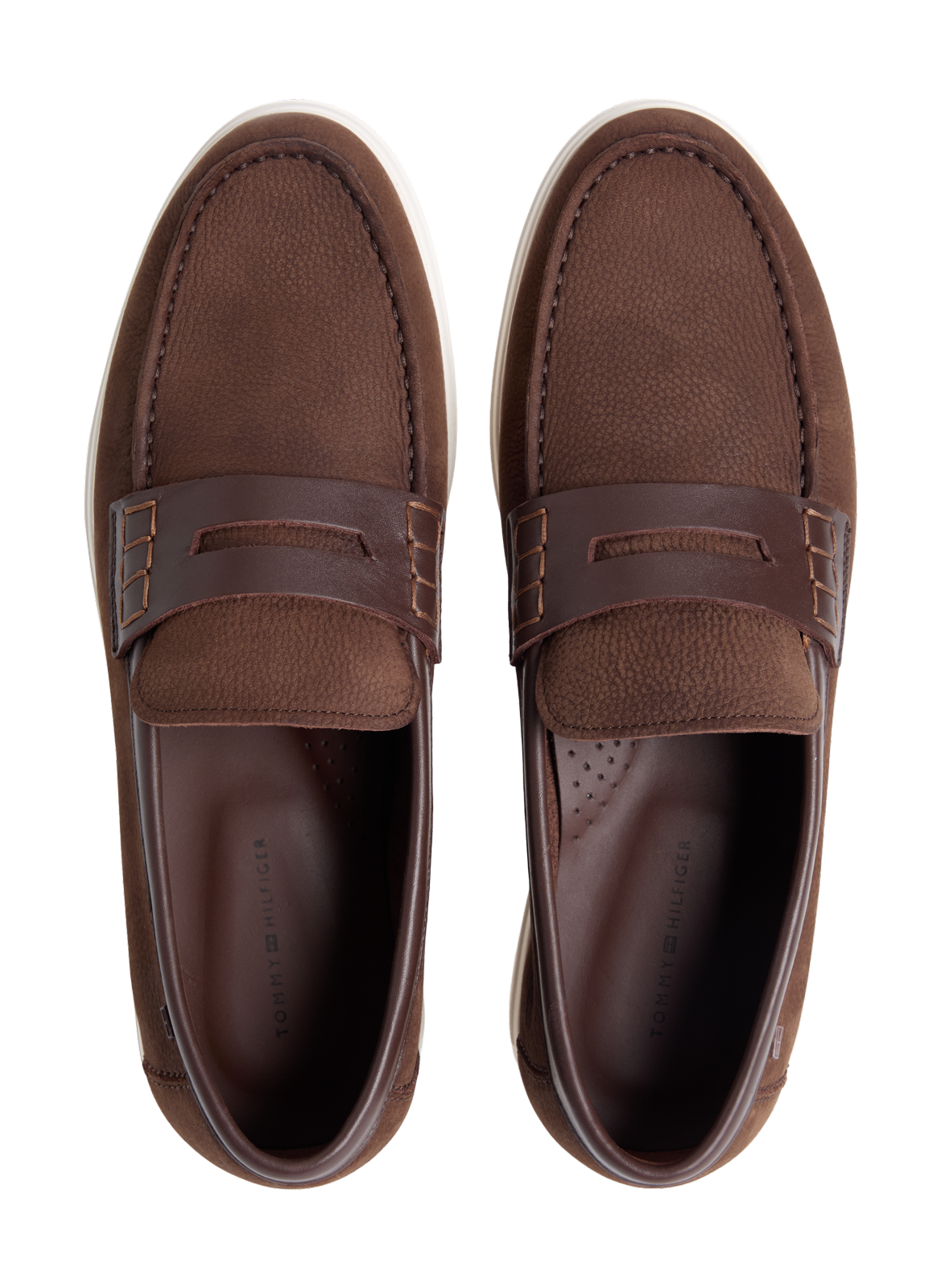 Mocassins en daim à semelle souple TOMMY HILFIGER Marron