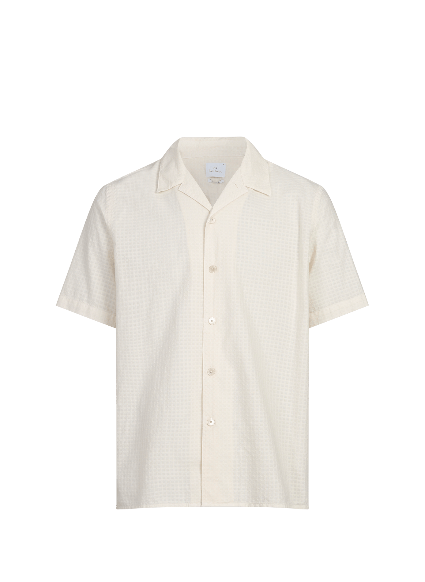 Chemise droite brodée en coton PAUL SMITH Blanc
