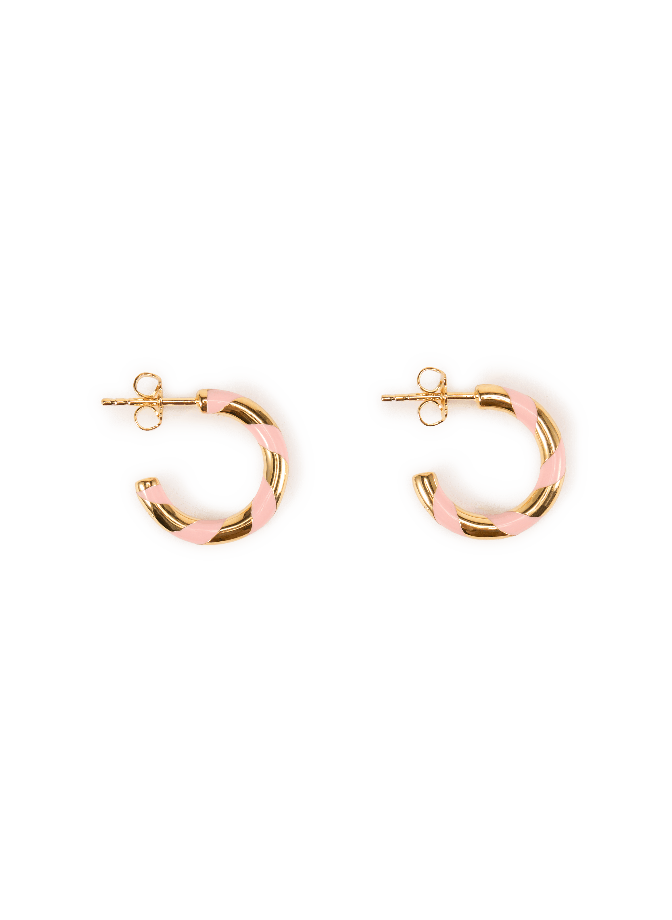 Boucles d'oreilles créoles Positano AURELIE BIDERMANN Rose