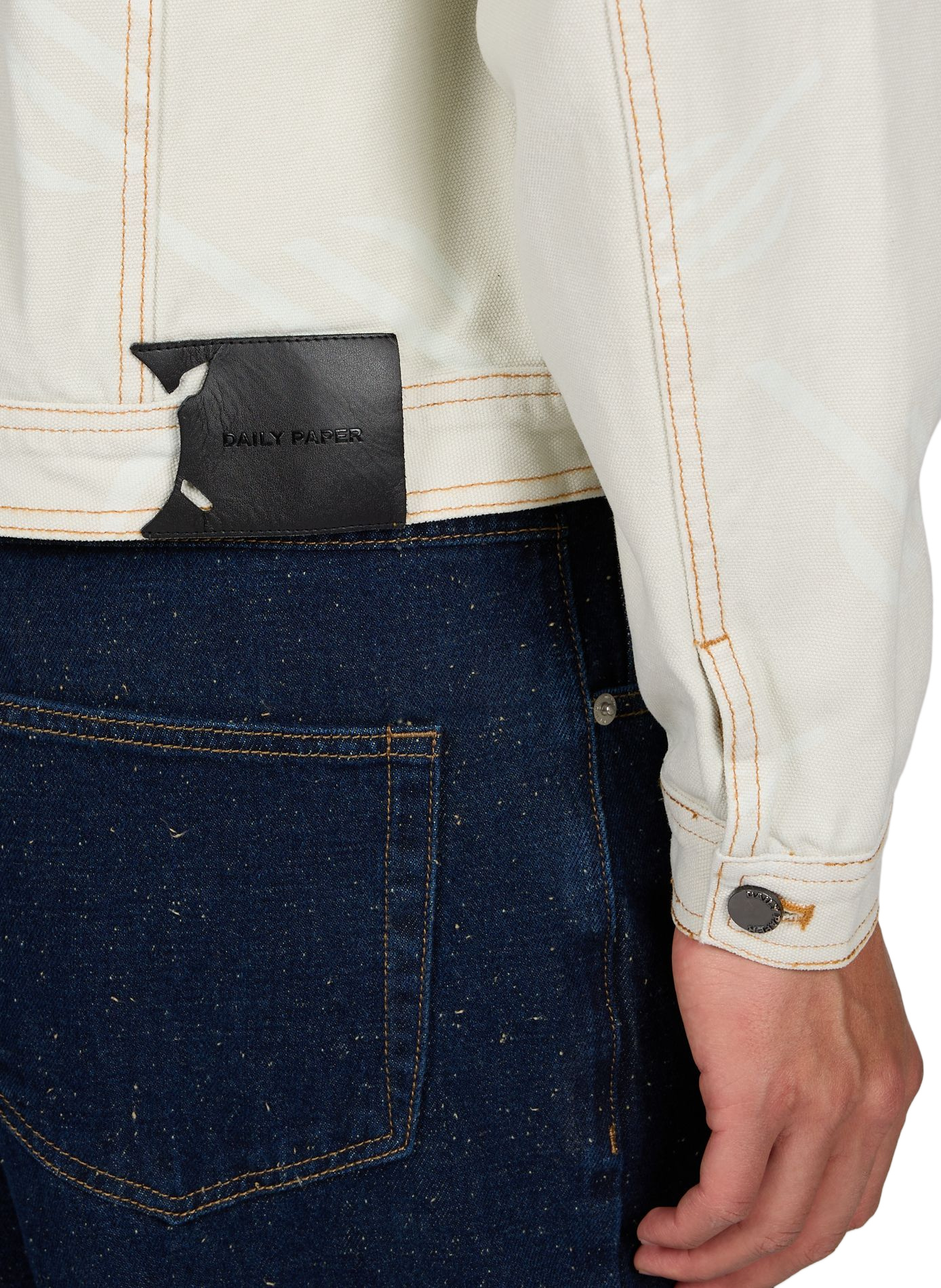 Oversized hooded cotton printed jacket DAILY PAPER White