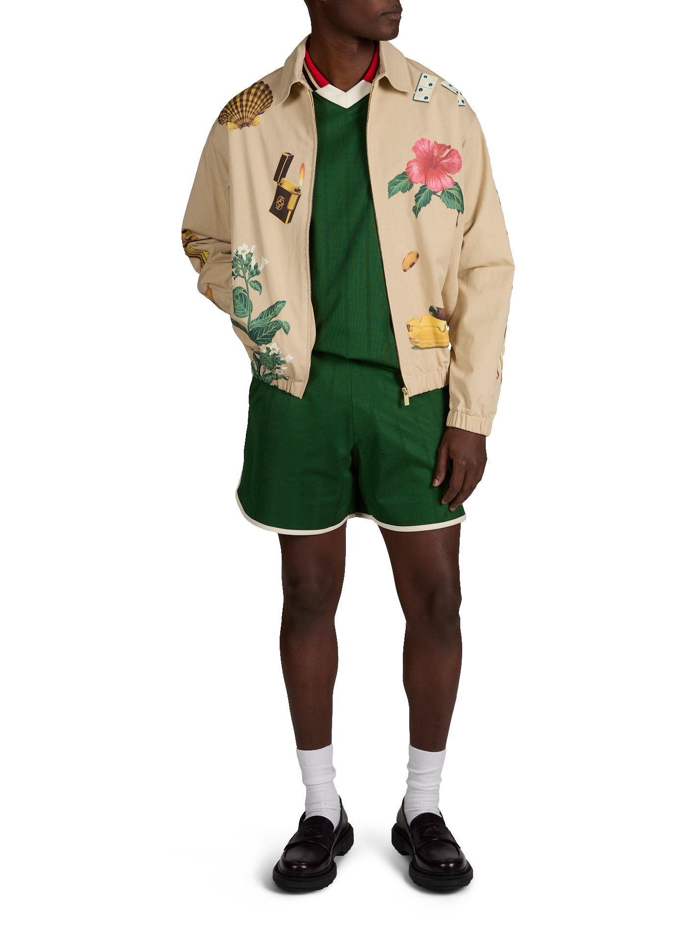 Giacca stampata in cotone DROLE DE MONSIEUR Beige