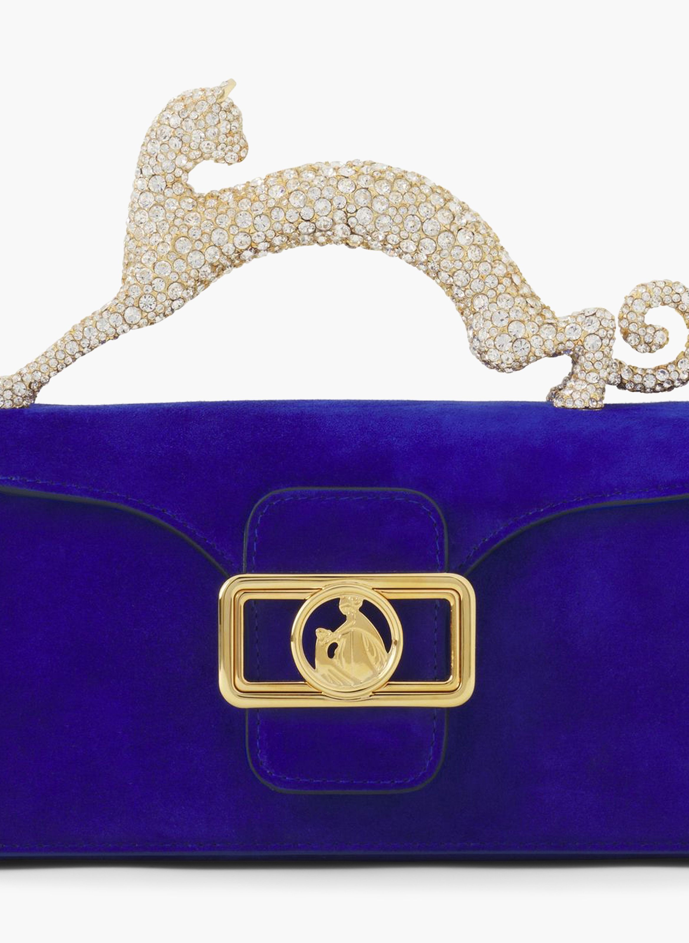 Sac pencil cat nano en cuir LANVIN Bleu