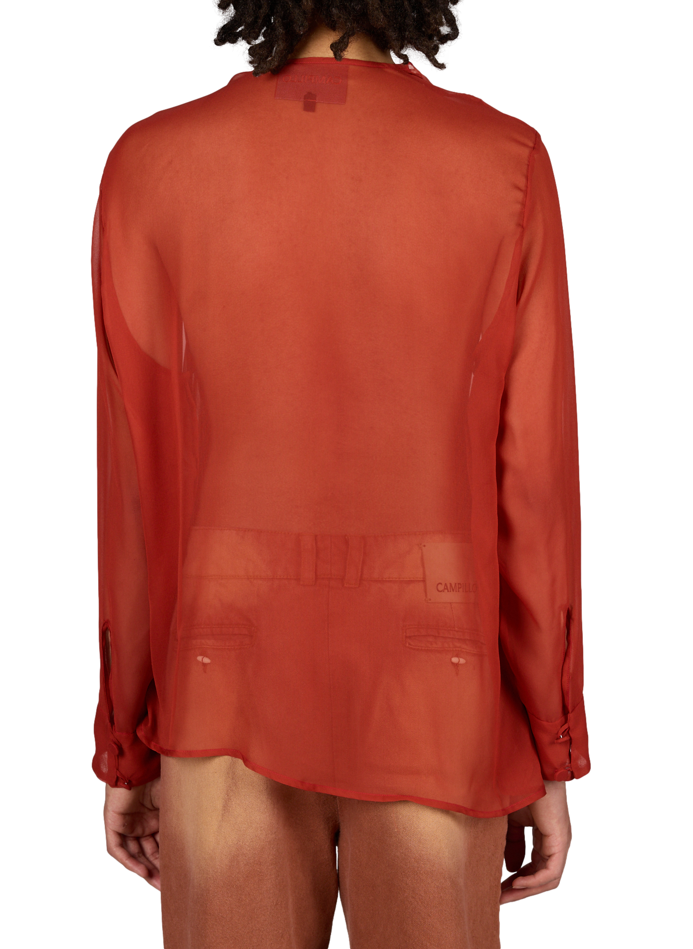Eterno transparent silk shirt CAMPILLO Red