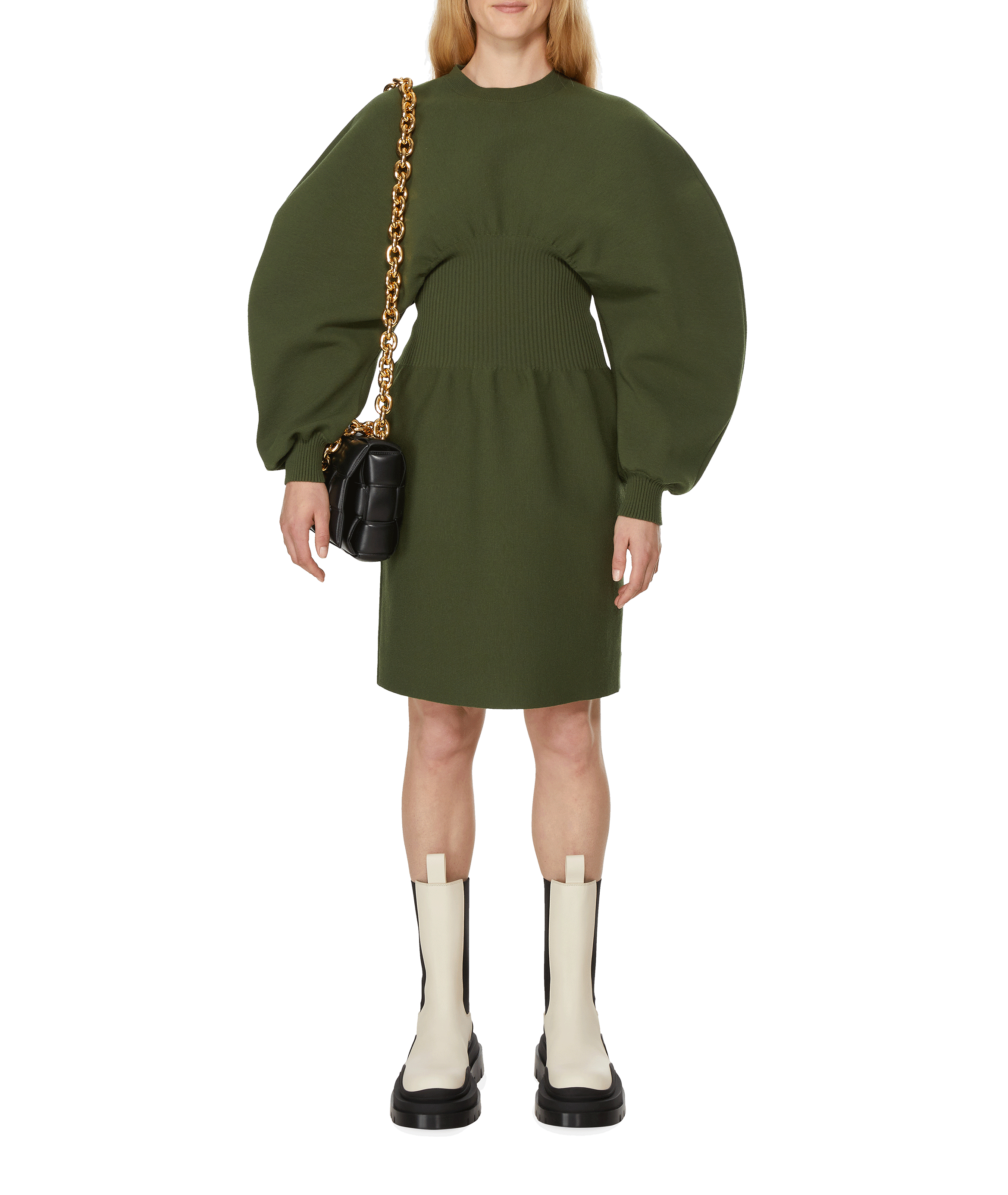 Leather BV Tire Boots BOTTEGA VENETA Beige