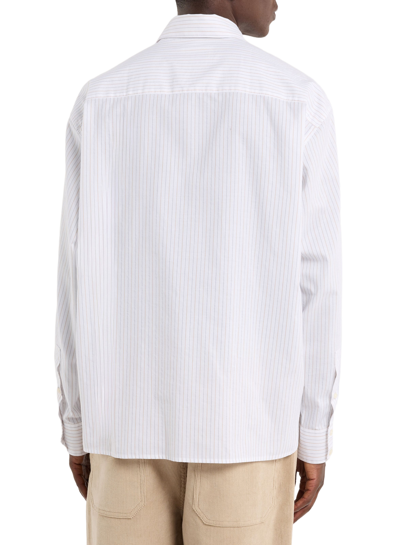 Chemise rayée en coton SAISON 1865 Beige