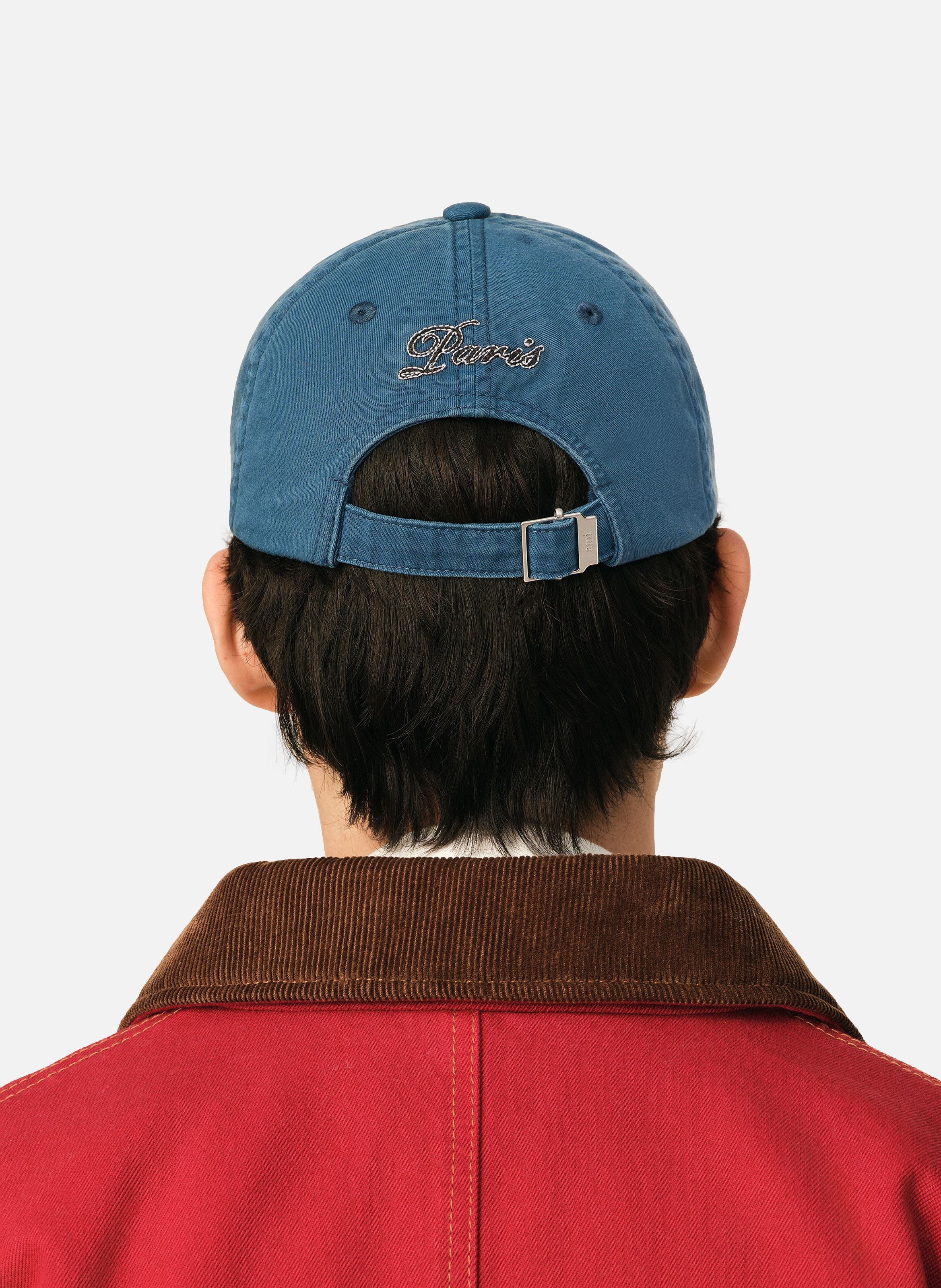 Casquette unisexe en coton broderie ami paris AMI PARIS Bleu