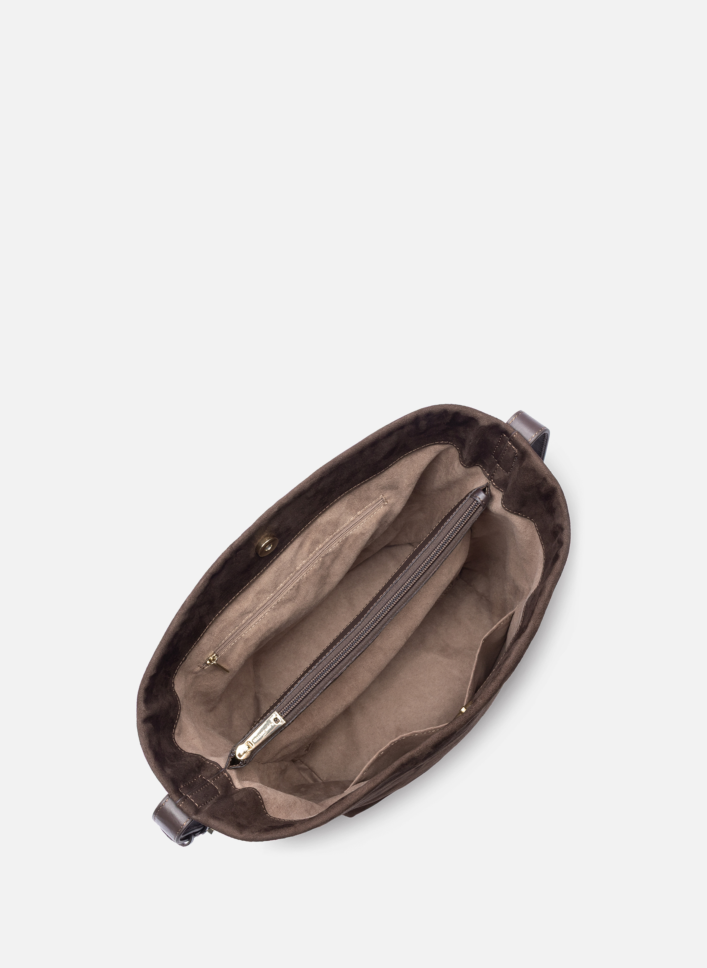 Grand sac seau - suède LANCASTER Marron