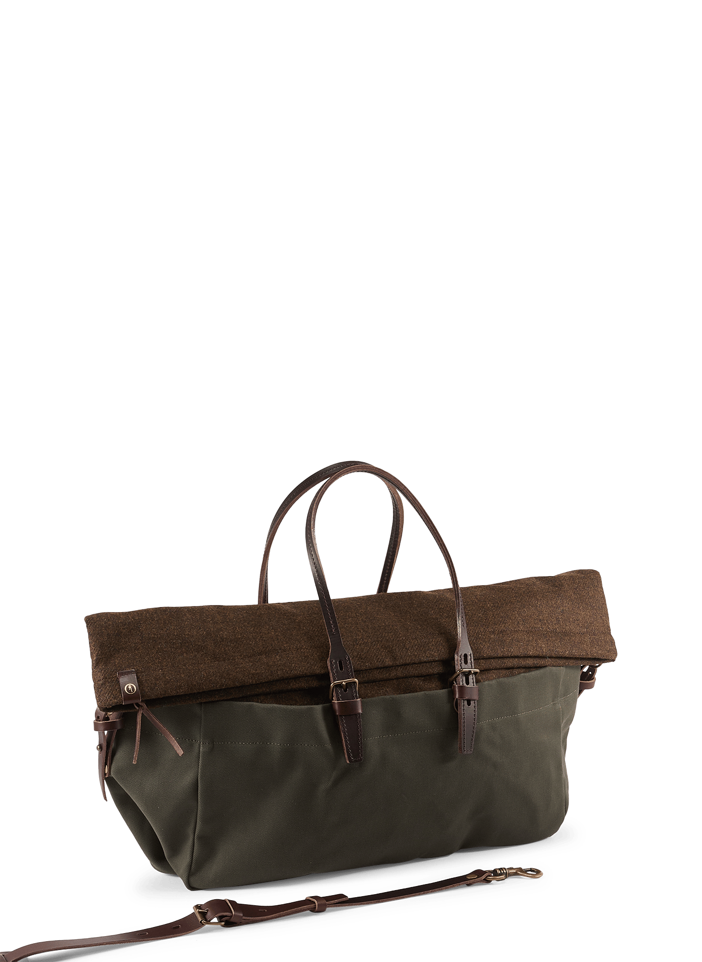 Cabin V2 travel bag in cotton and leather BLEU DE CHAUFFE Khaki
