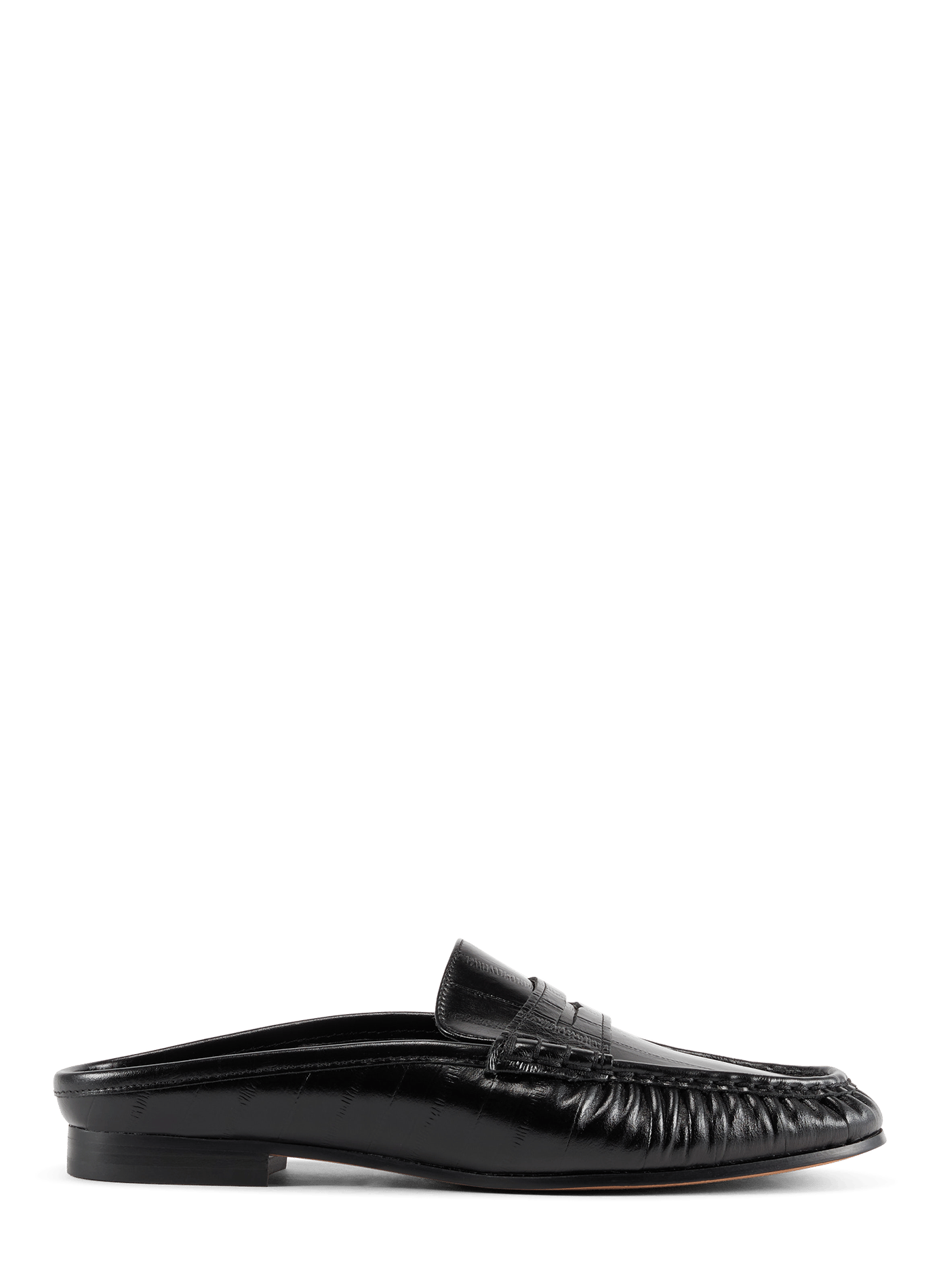 Mules mocassins Louella en cuir froissé SAM EDELMAN Noir