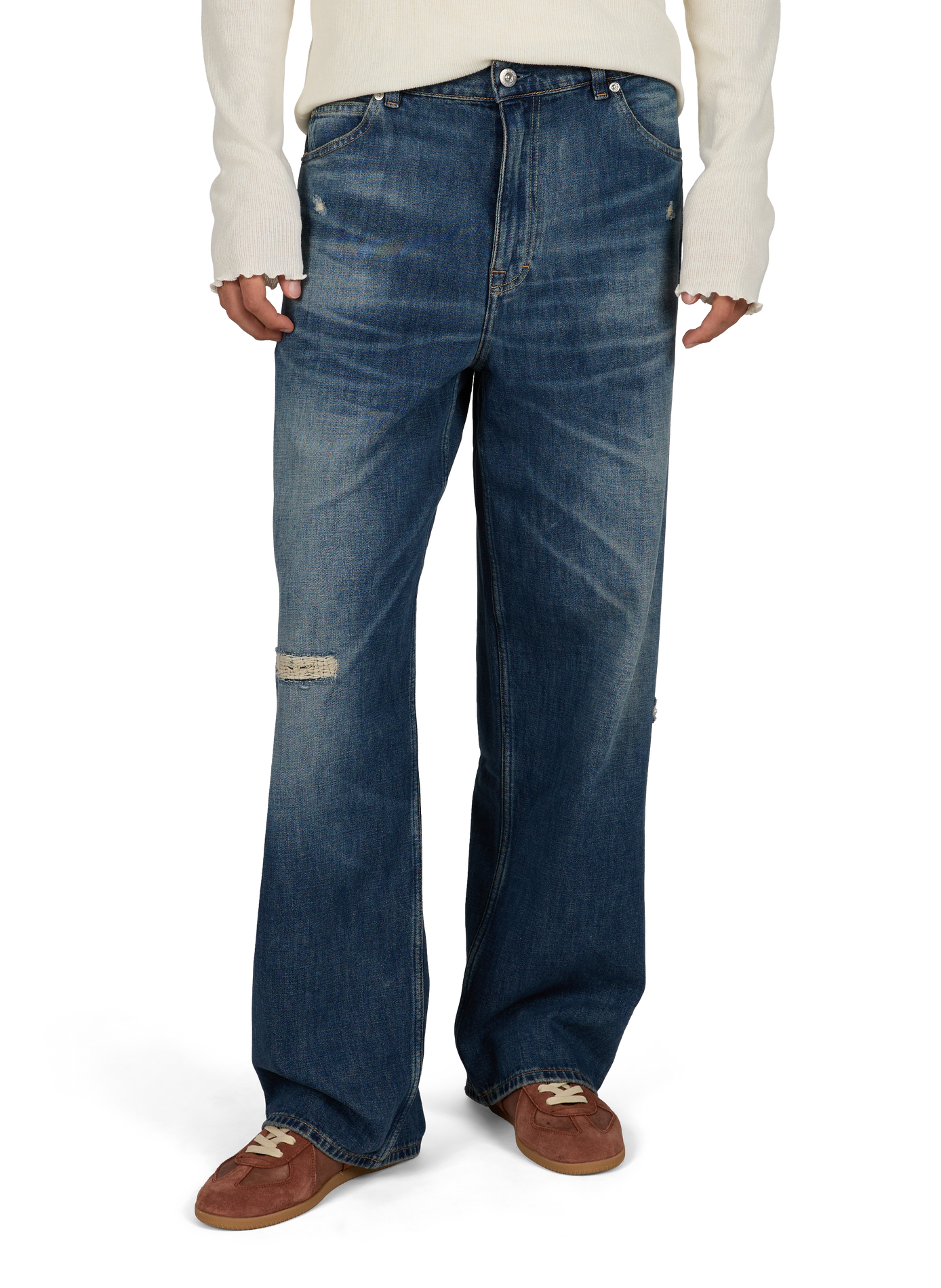 Wide cotton jeans OUR LEGACY Blue