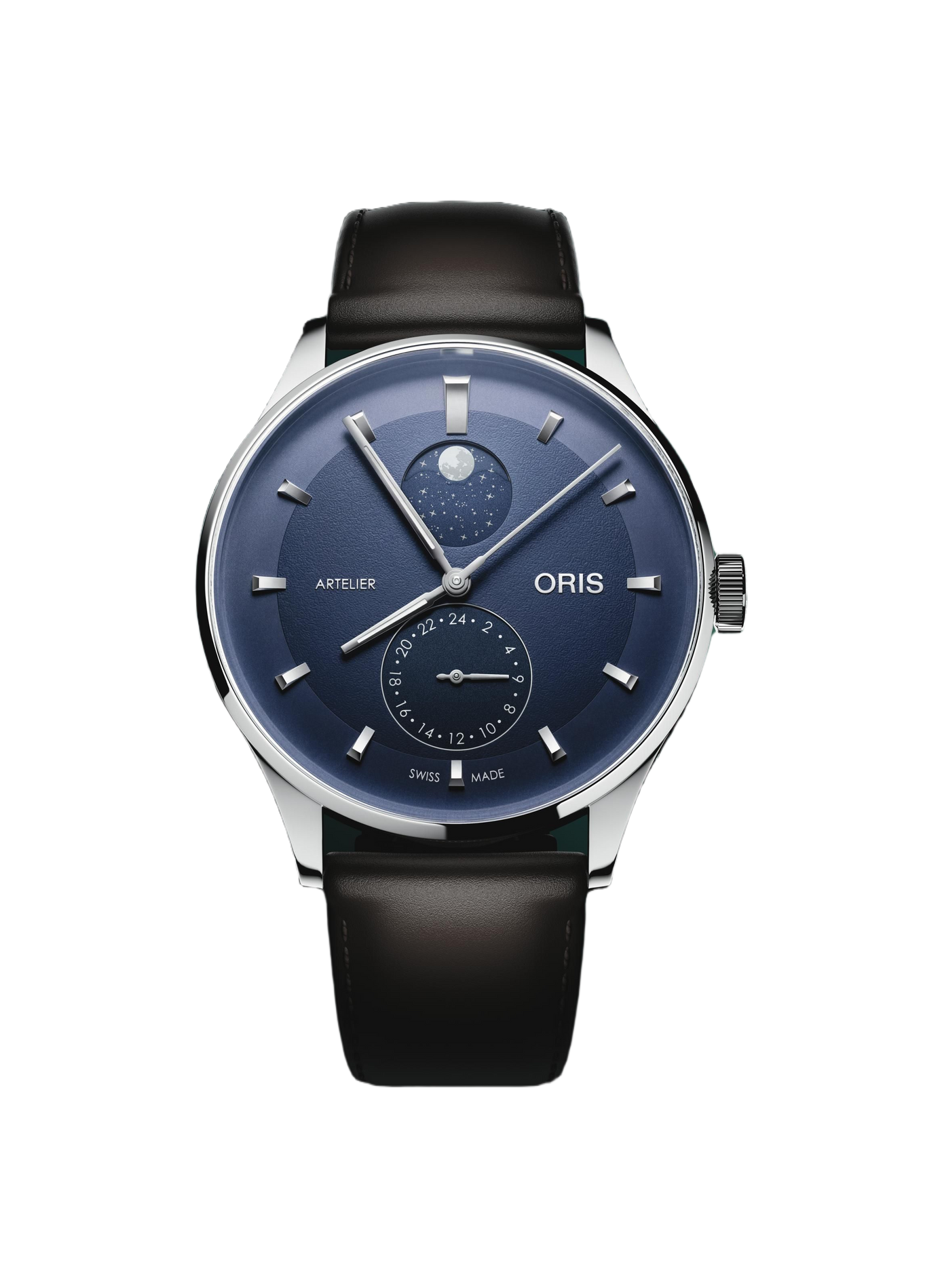 Montre automatique Artelier Complication en cuir ORIS Bleu