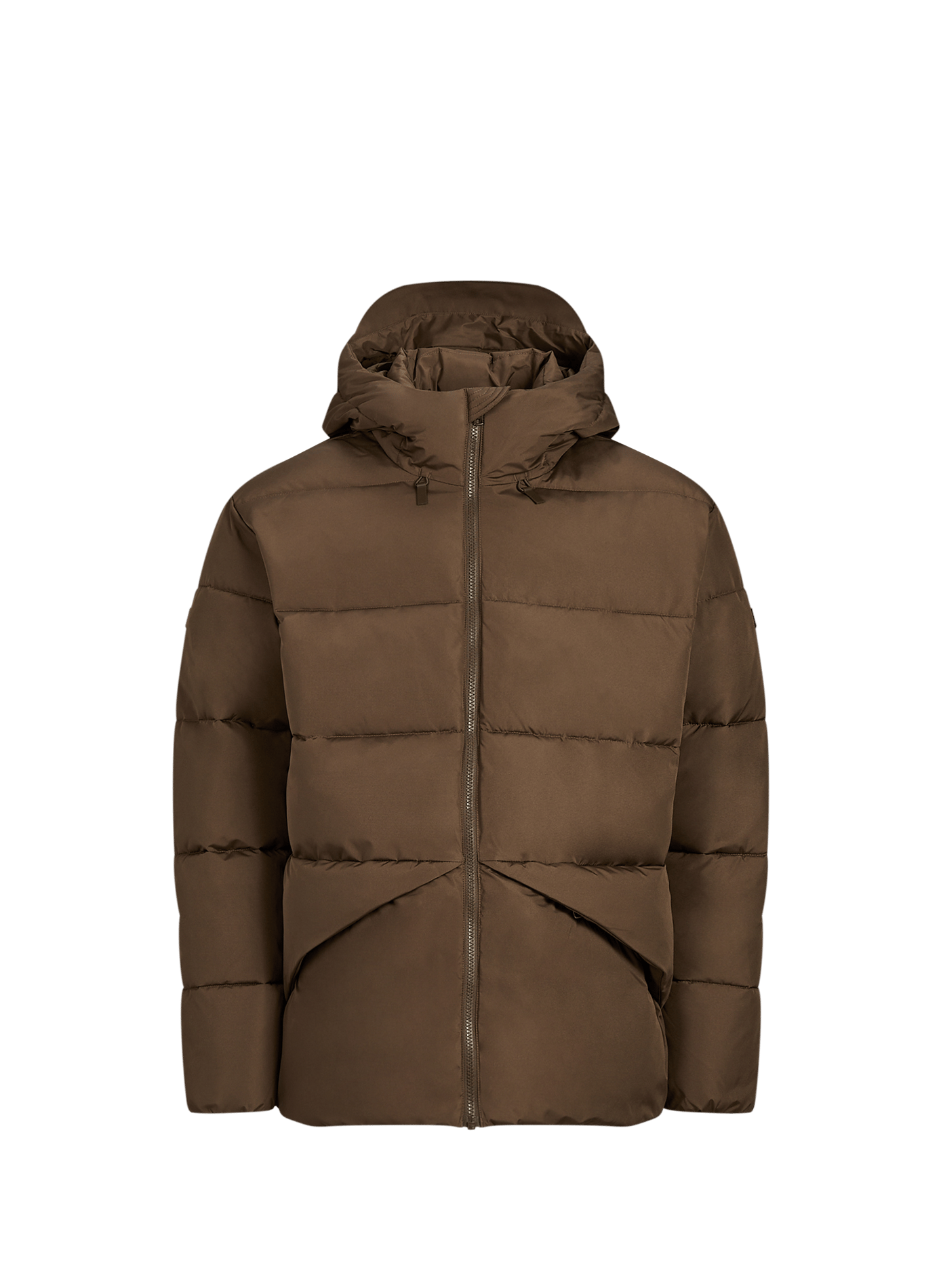 Chaqueta acolchada con capucha recta lisa. AIGLE Marrón
