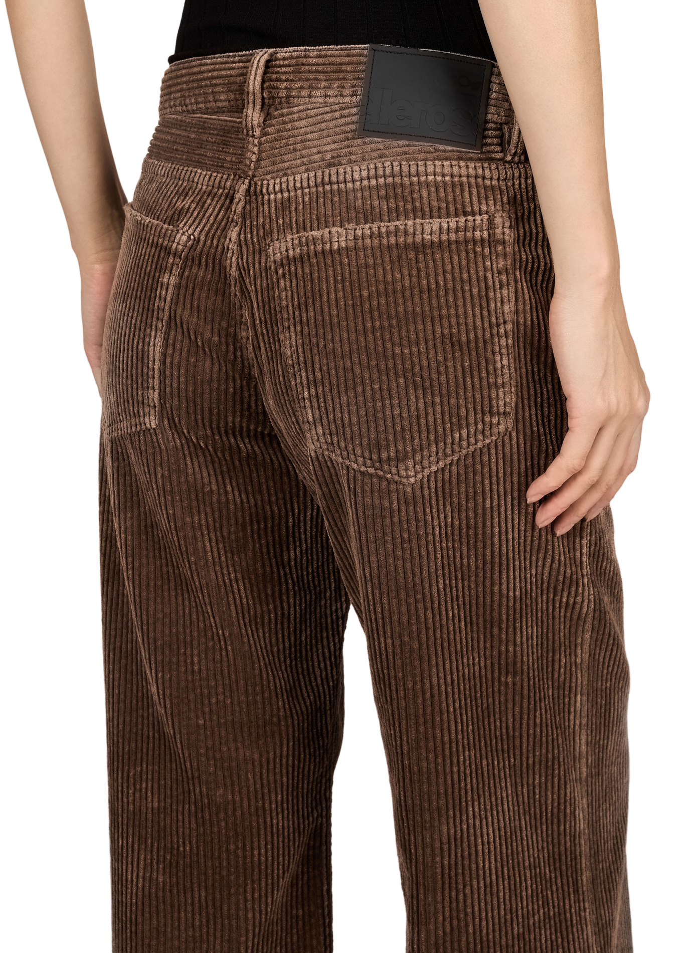 Wijde ribfluwelen broek BELLEROSE Bruin