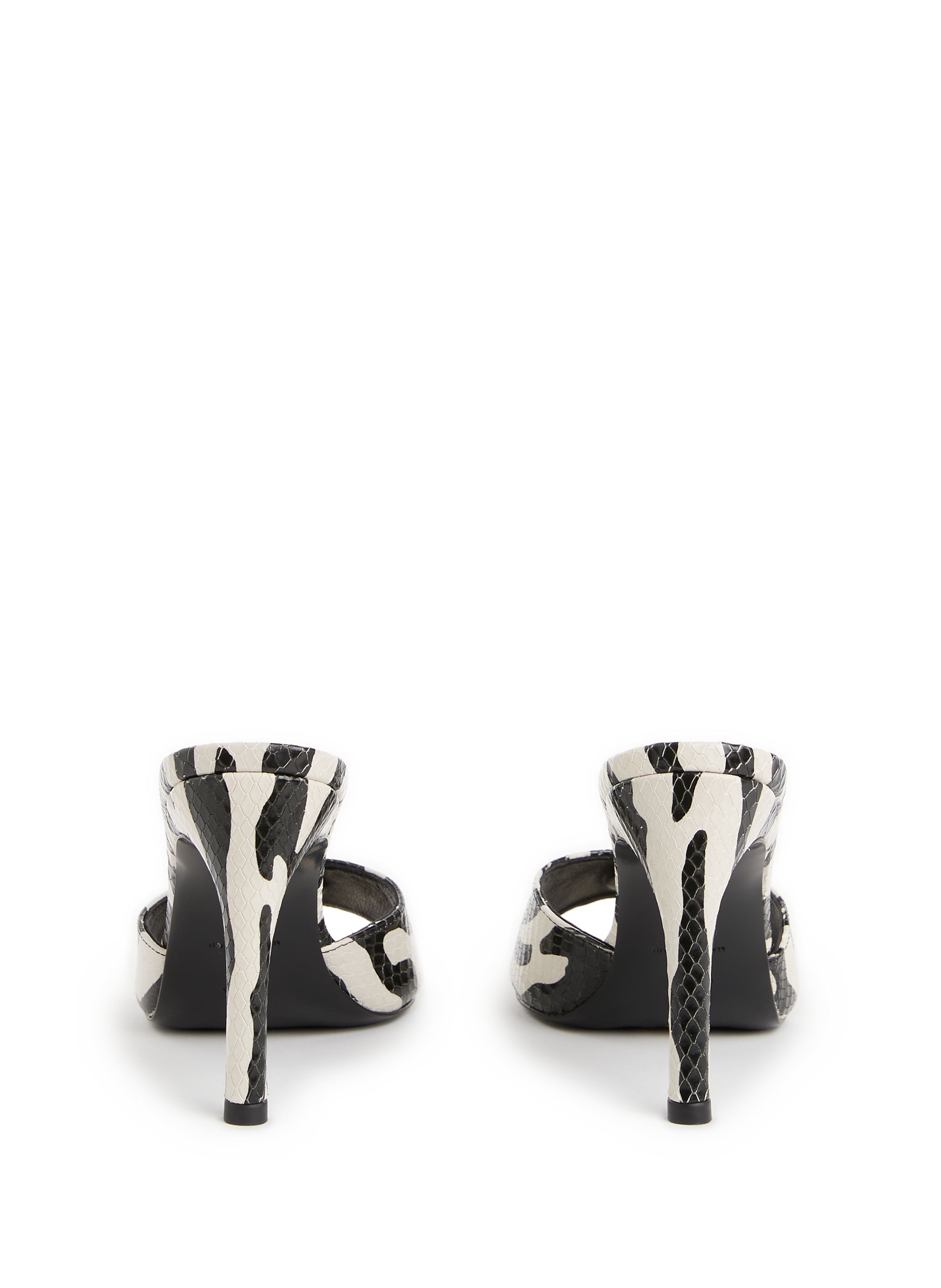 Mules à talon en cuir zébré COPERNI Multicolore