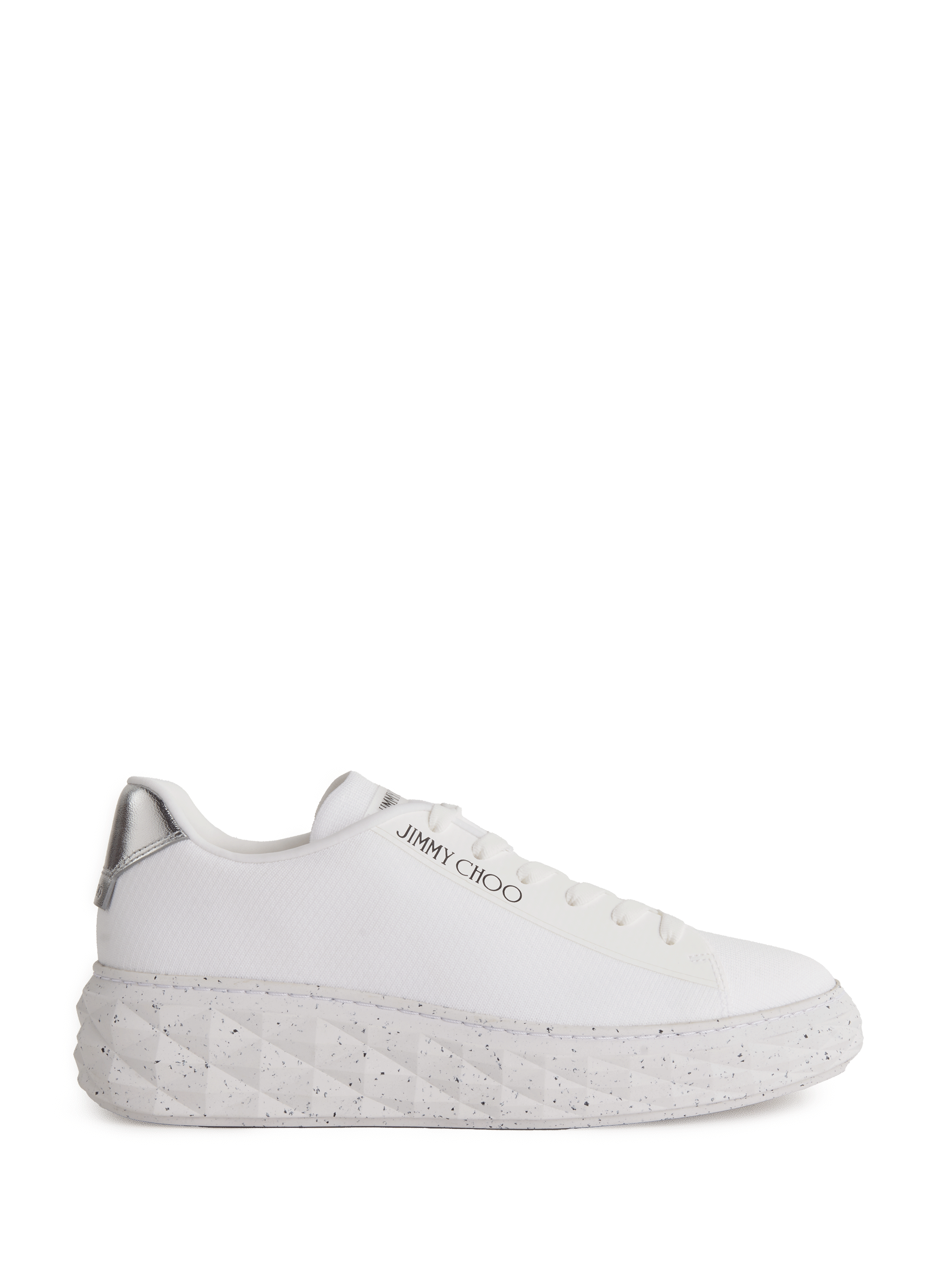 JIMMY CHOO Low-top knit sneakers  White