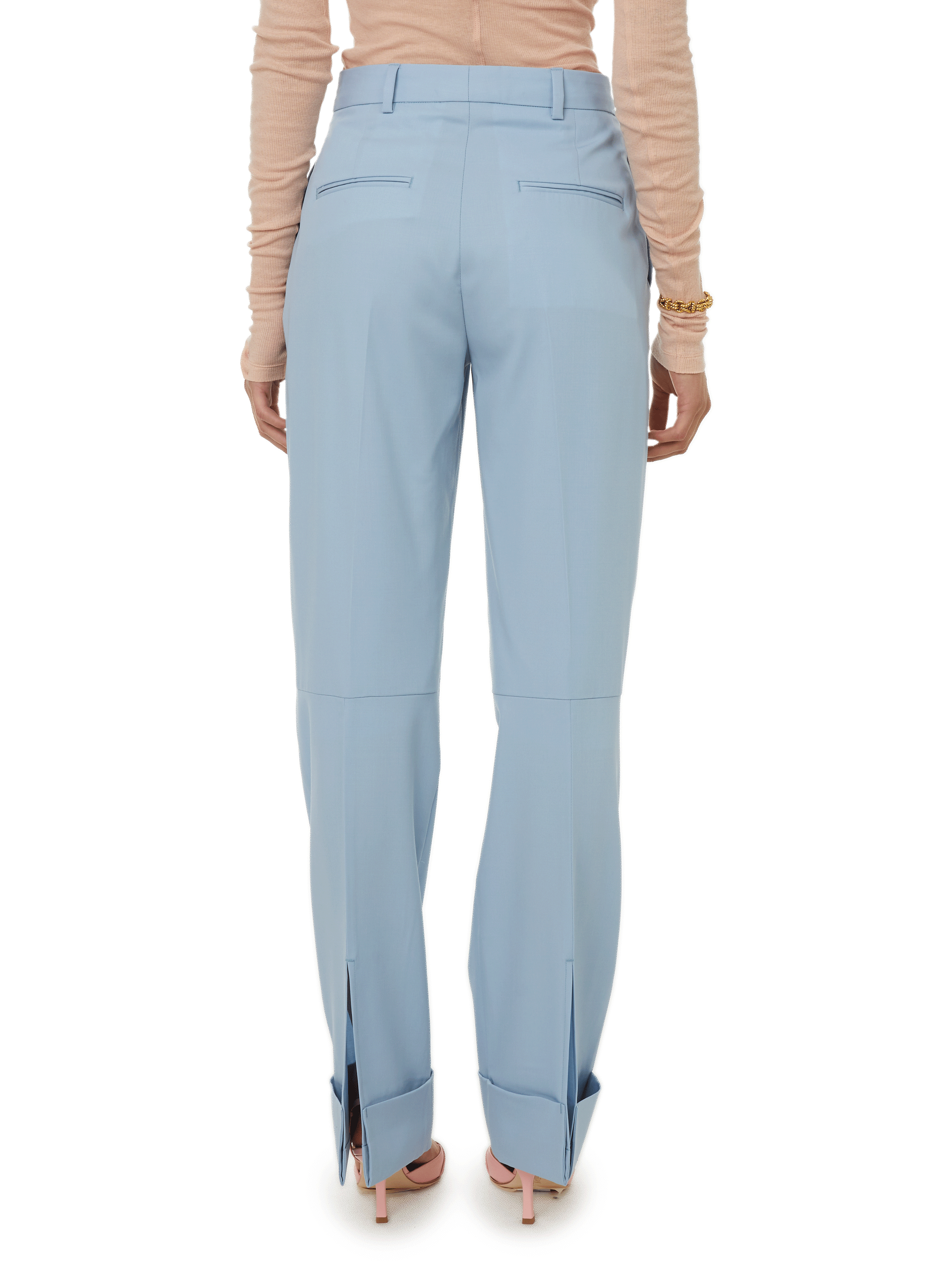 Pantalon de tailleur large en laine BITE STUDIOS Bleu