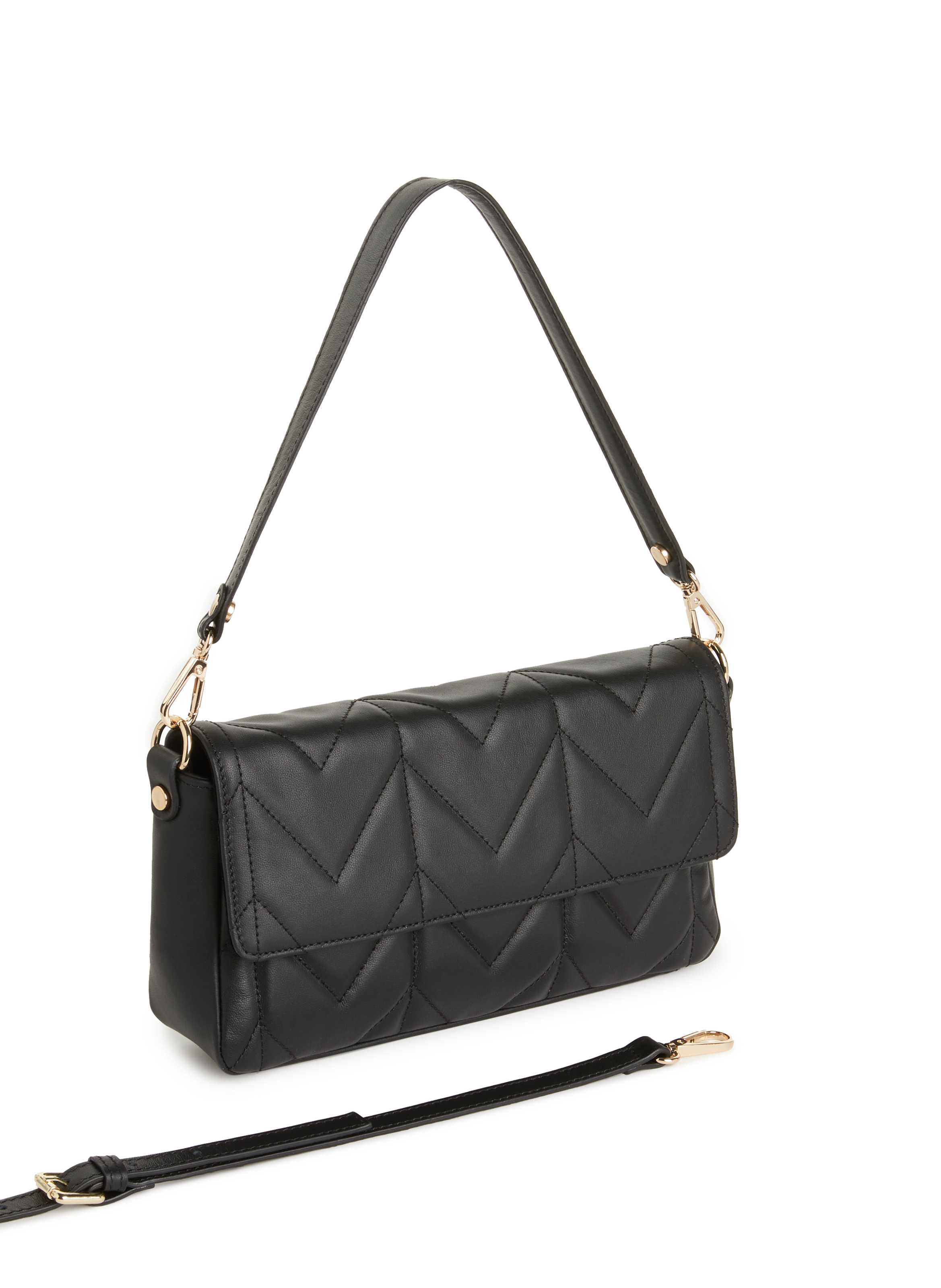 Sac porté épaule Carlos en cuir matelassé