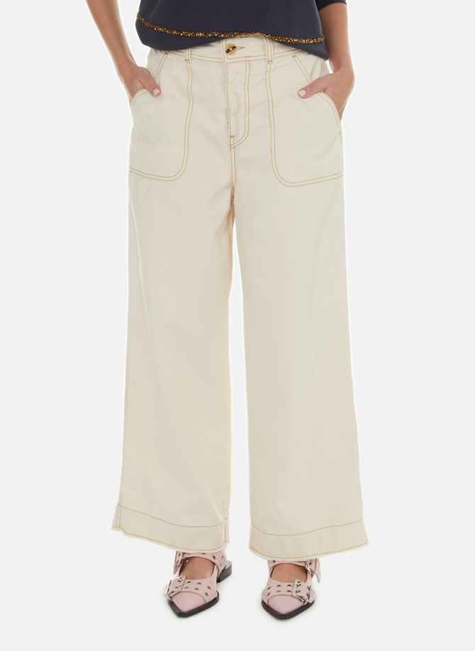 Pantalon large en coton LEON & HARPER