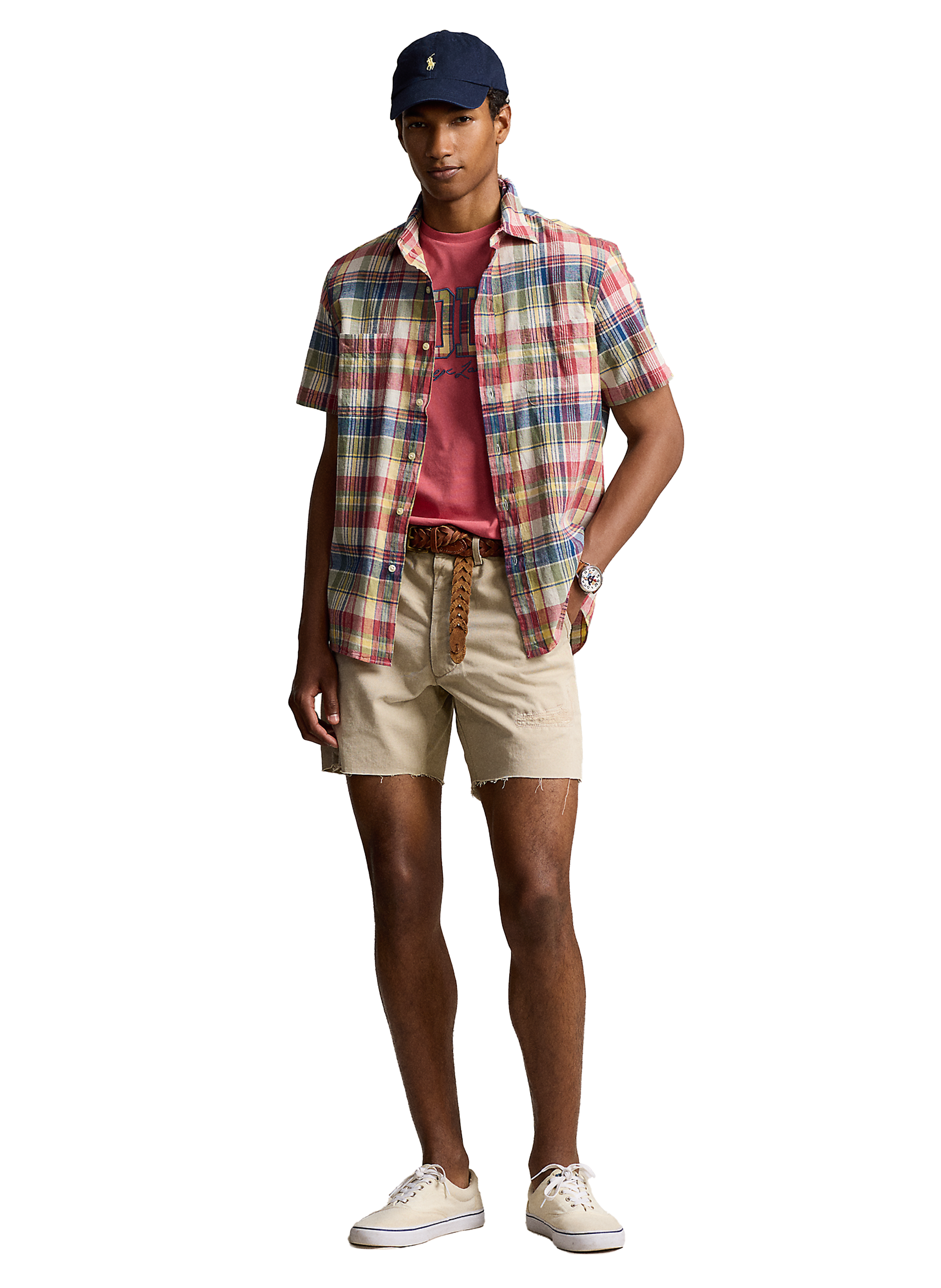 Chemise à carreaux en coton Multicolore