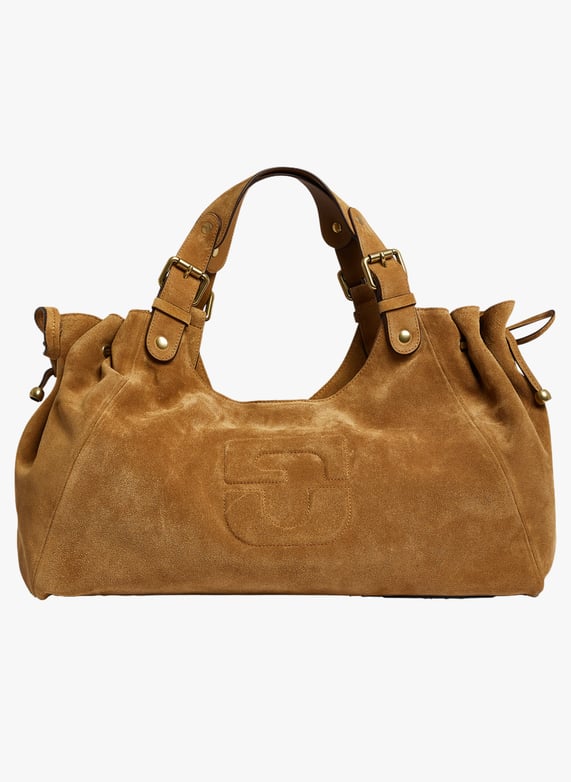 Sac à main en cuir velours chiara gd Marron Gerard darel Femme
