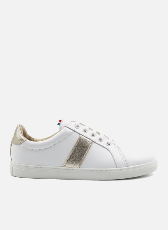 Baskets mif cuir Blanc by JULES & JENN JULES & JENN Baskets mif cuir Blanc