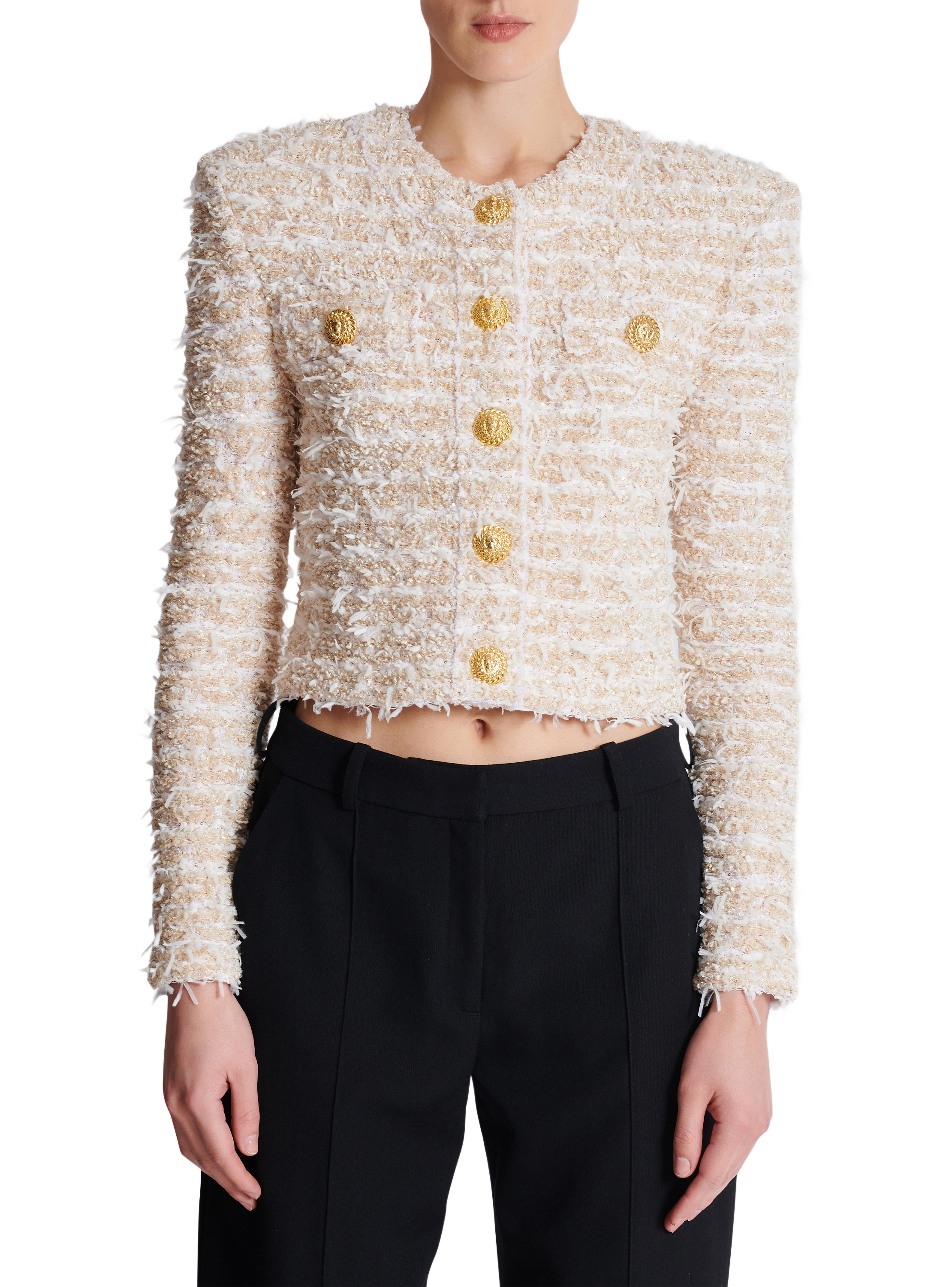 Veste courte en tweed BALMAIN Doré